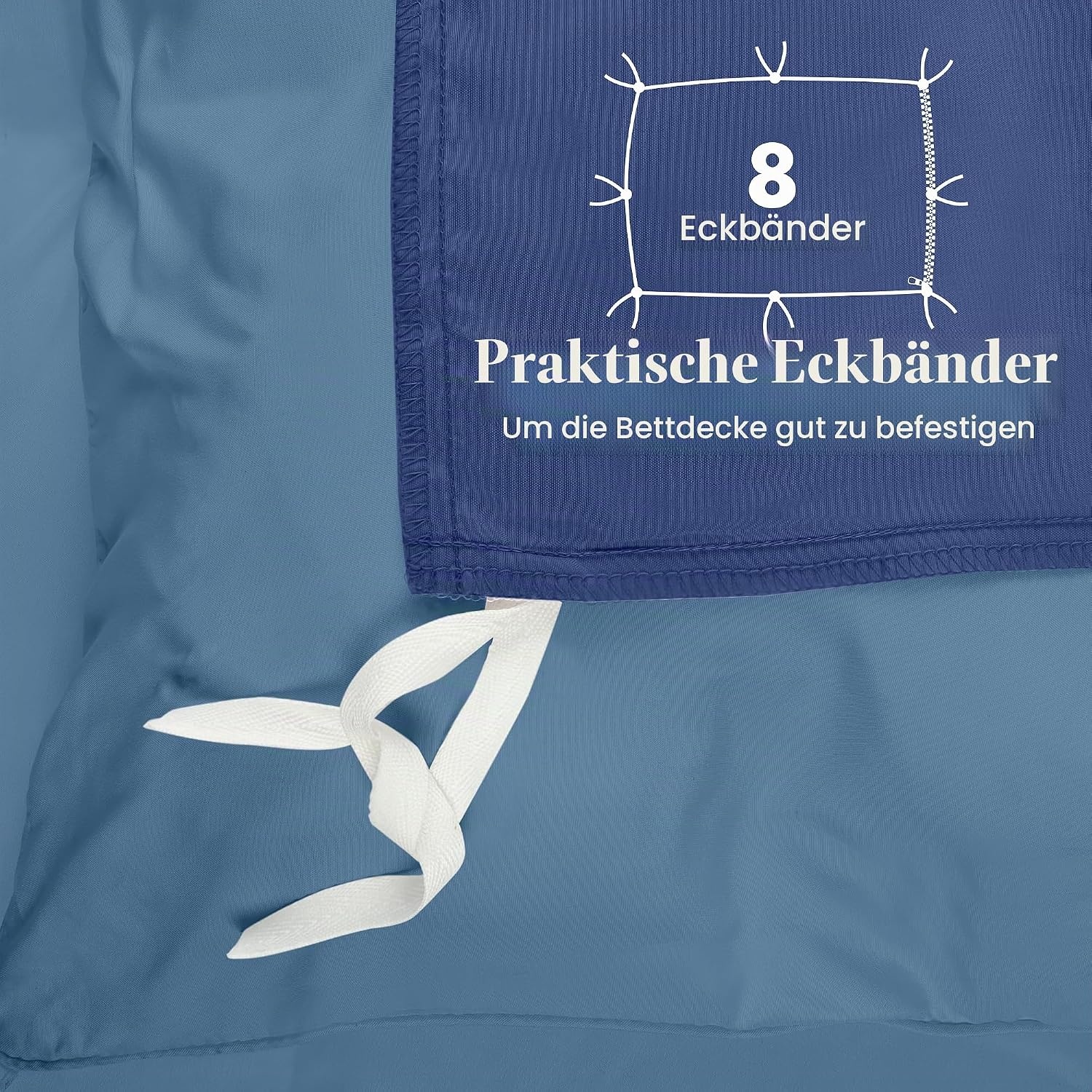 image:imageUtopia Bedding Bettwsche 135x200 cm 1 Kissenbezug 80x80 cm BlaugrnMarineblauHellblau