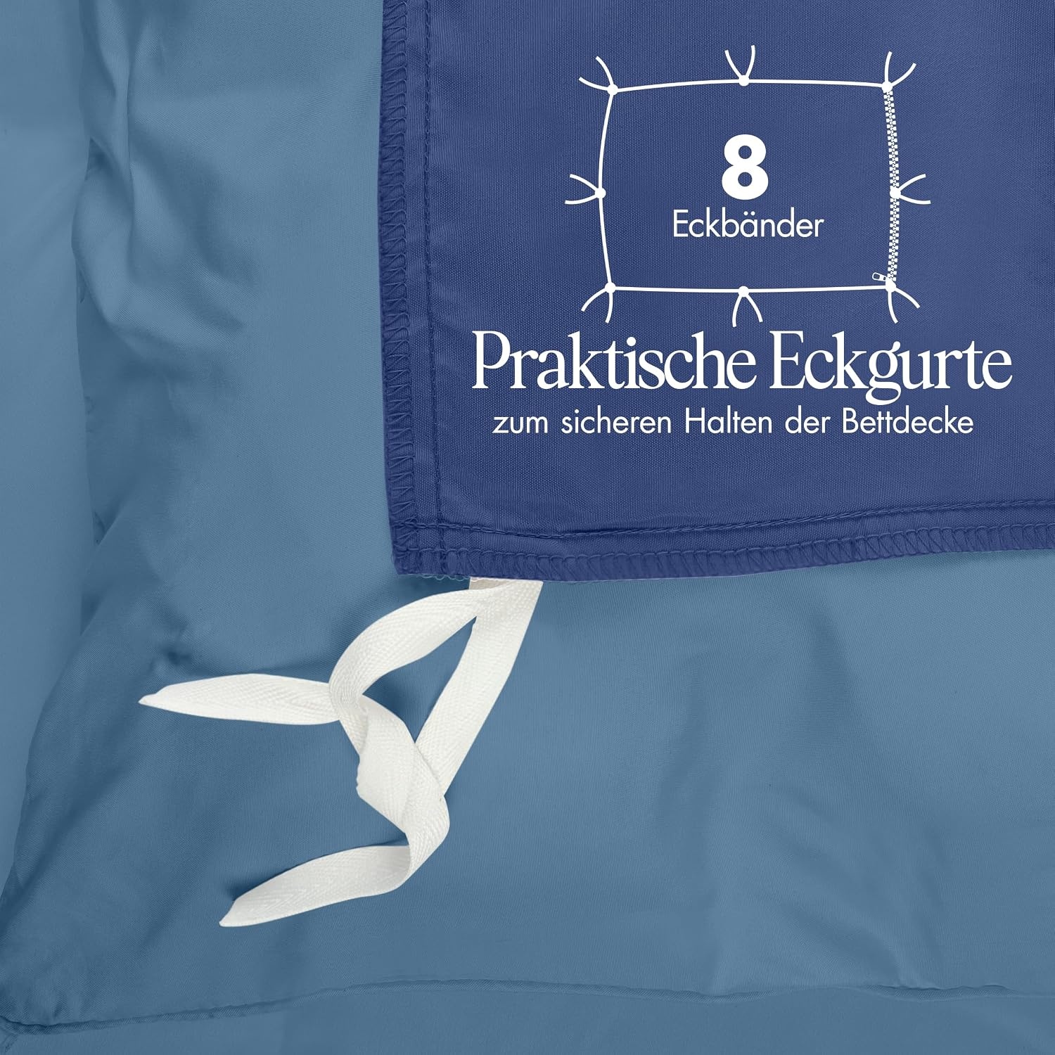 image:imageUtopia Bedding Bettwsche 135x200 cm 1 Kissenbezug 80x80 cm BlaugrnMarineblauHellblau