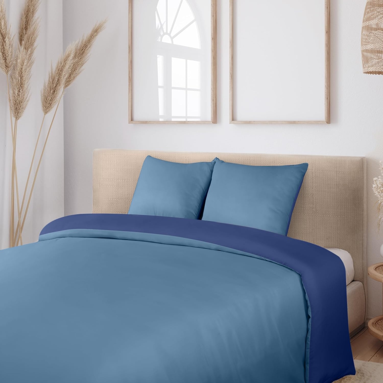 image:imageUtopia Bedding Bettwsche 135x200 cm 1 Kissenbezug 80x80 cm BlaugrnMarineblauHellblau