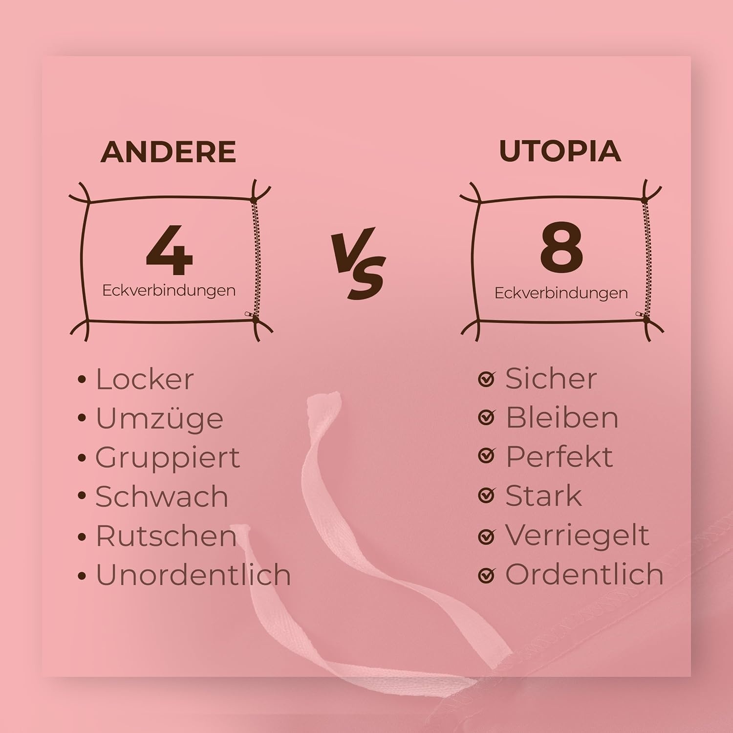 image:imageUtopia Bedding Bettwsche 135x200 cm 1 Kissenbezug 80x80 cm BlaugrnRosa