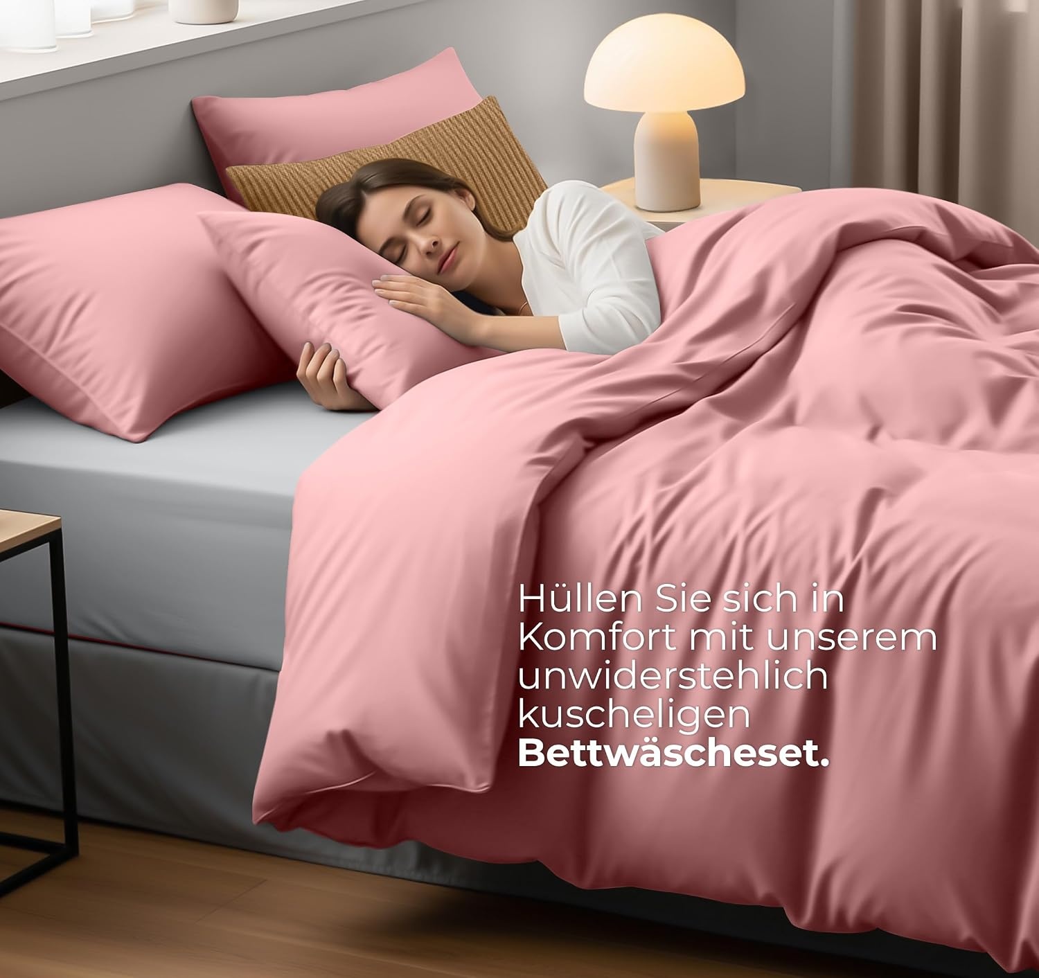 image:imageUtopia Bedding Bettwsche 135x200 cm 1 Kissenbezug 80x80 cm BlaugrnRosa