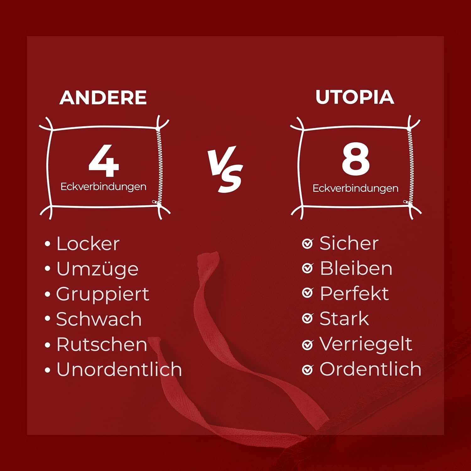 image:imageUtopia Bedding Bettwsche 135x200 cm 1 Kissenbezug 80x80 cm BlaugrnRot