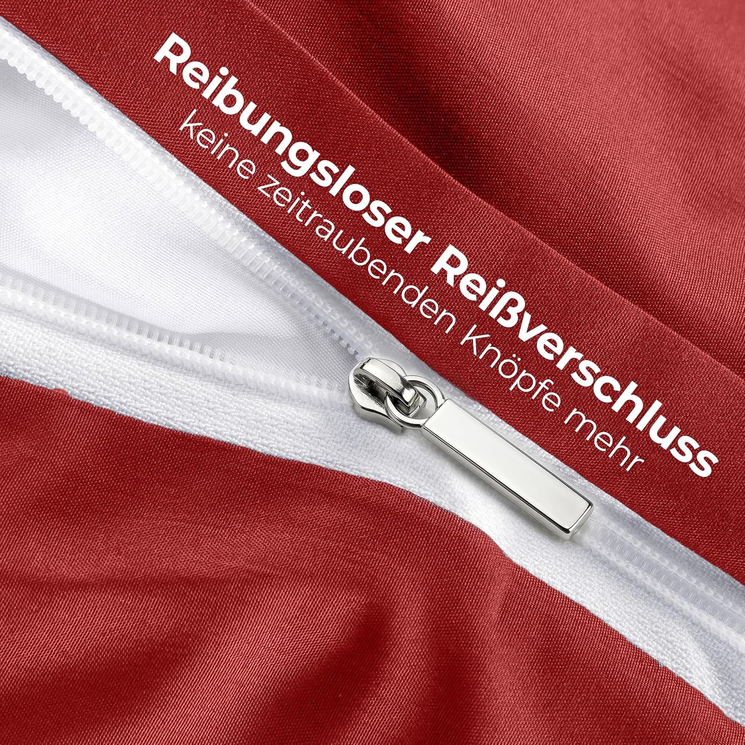image:imageUtopia Bedding Bettwsche 135x200 cm 1 Kissenbezug 80x80 cm BlaugrnRot