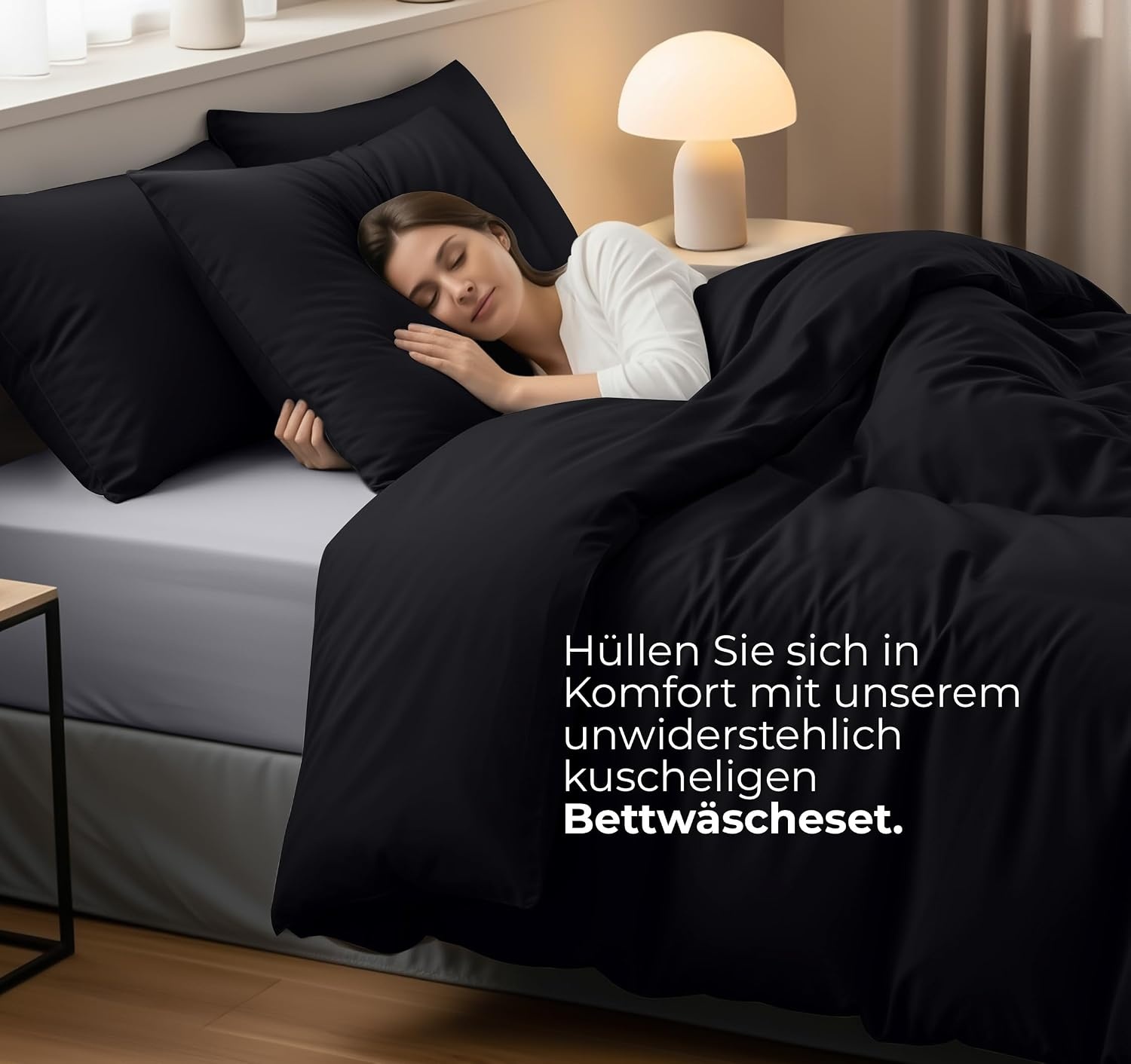 image:imageUtopia Bedding Bettwsche 135x200 cm 1 Kissenbezug 80x80 cm BlaugrnSchwarz