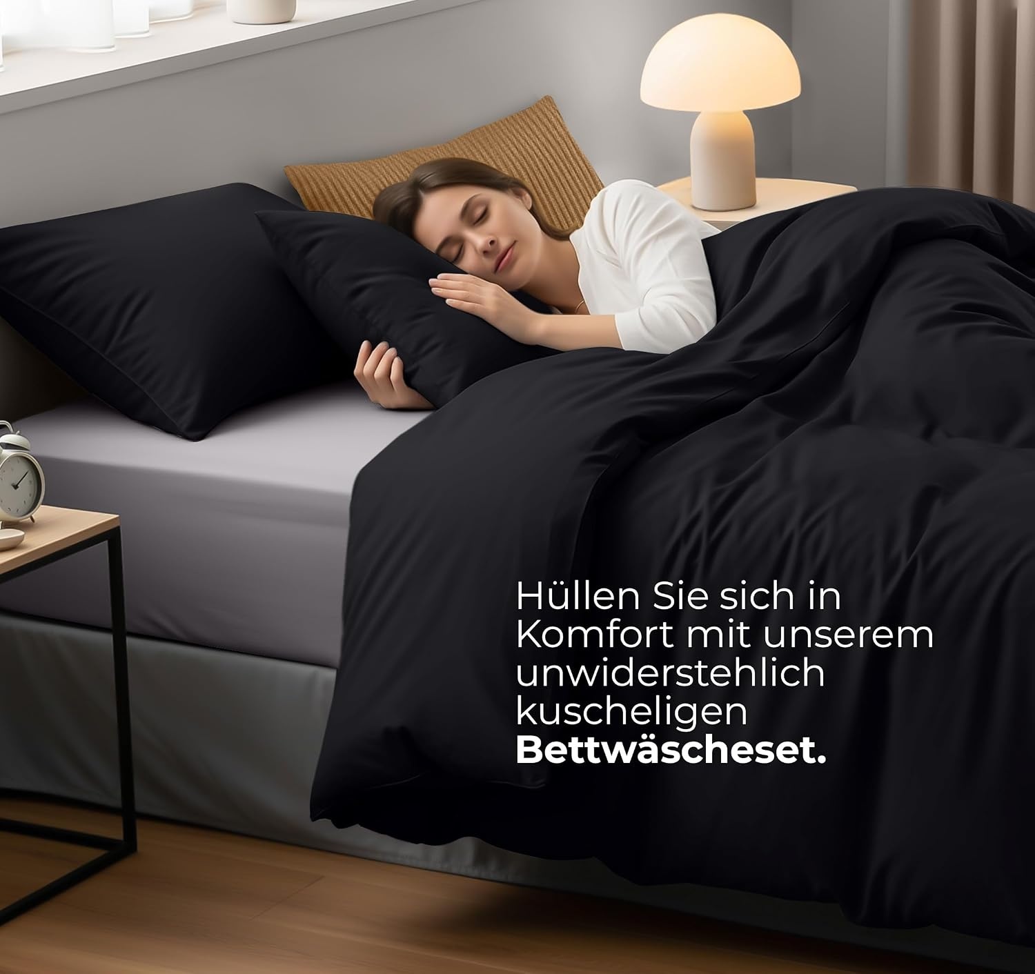 image:imageUtopia Bedding Bettwsche 135x200 cm 1 Kissenbezug 80x80 cm BlaugrnSchwarz