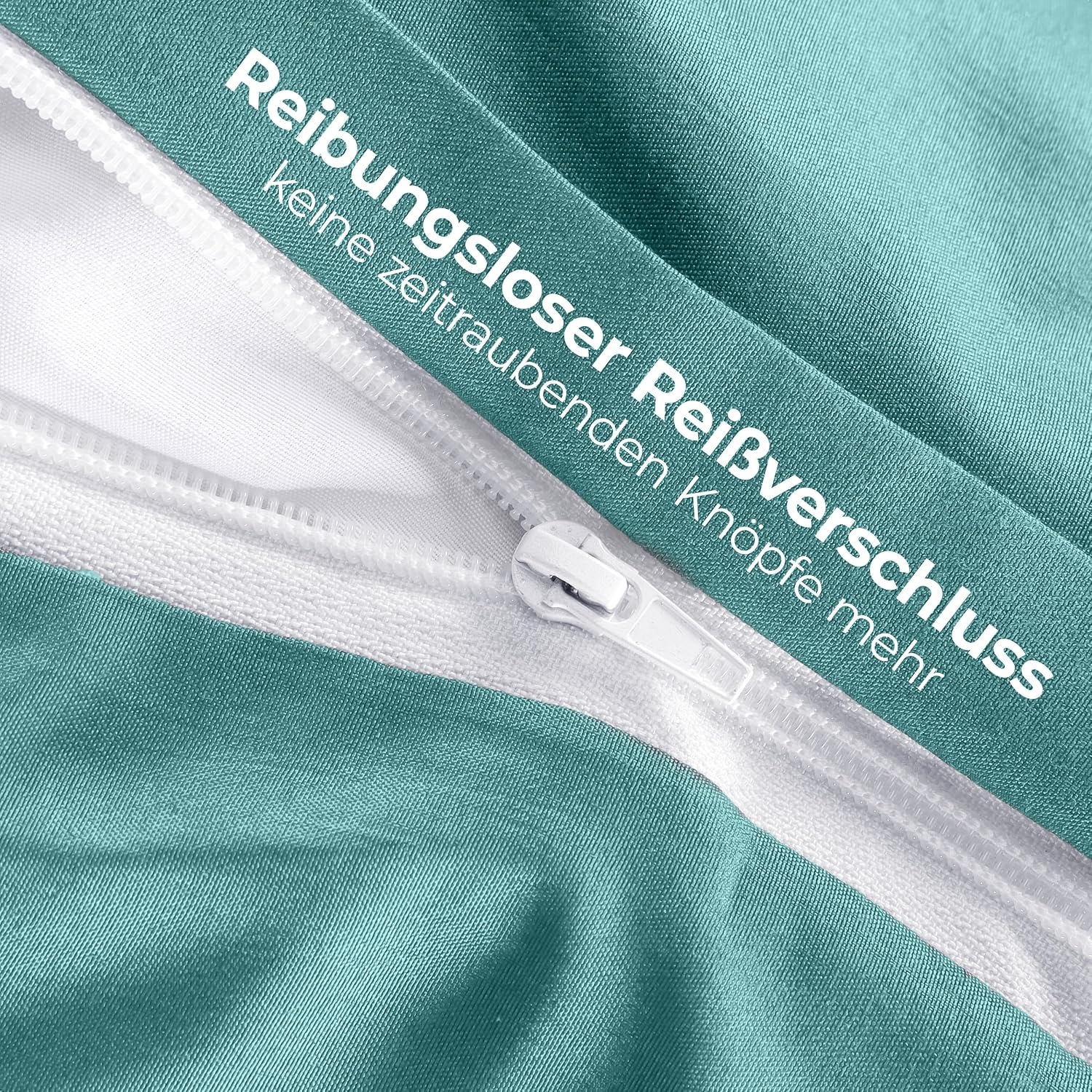 image:imageUtopia Bedding Bettwsche 135x200 cm 1 Kissenbezug 80x80 cm BlaugrnSpa Blau