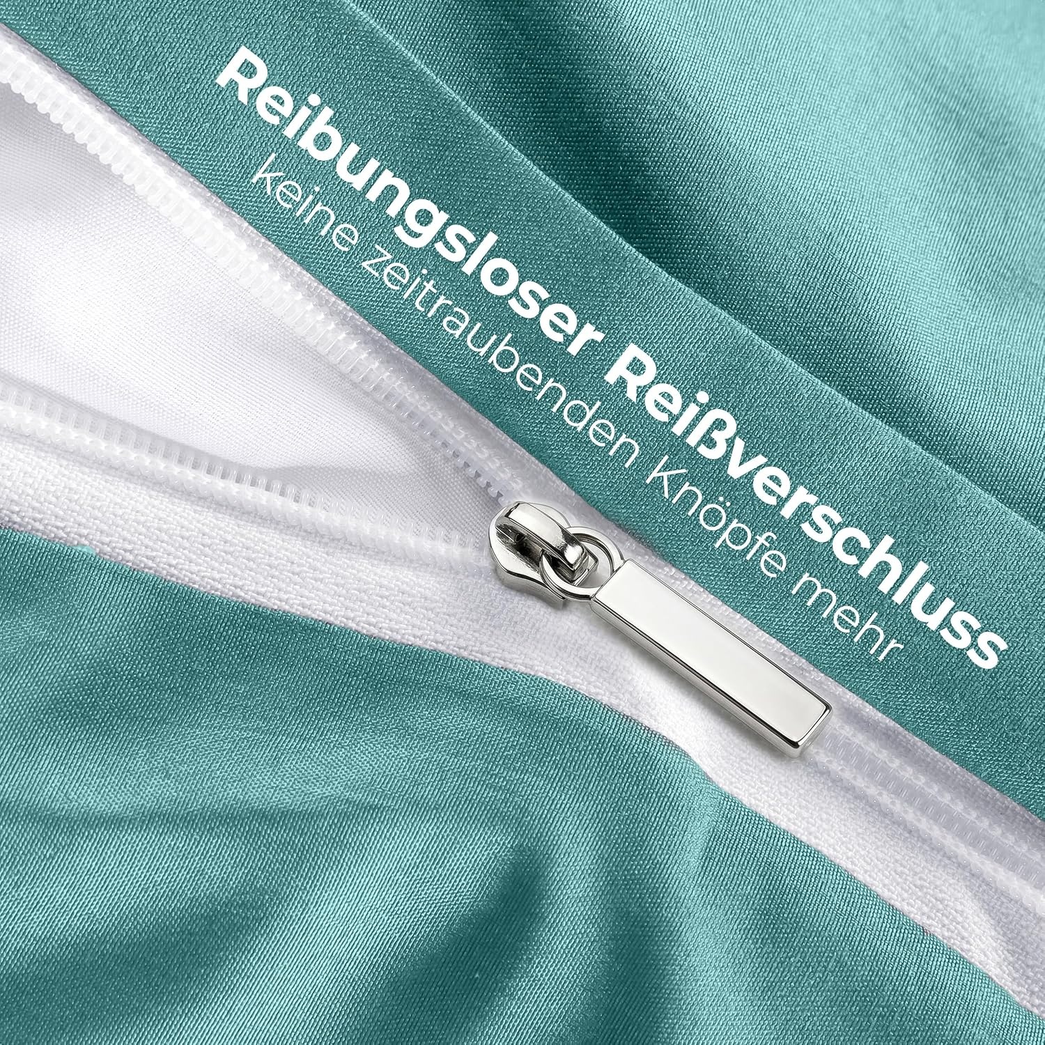 image:imageUtopia Bedding Bettwsche 135x200 cm 1 Kissenbezug 80x80 cm BlaugrnSpa Blau