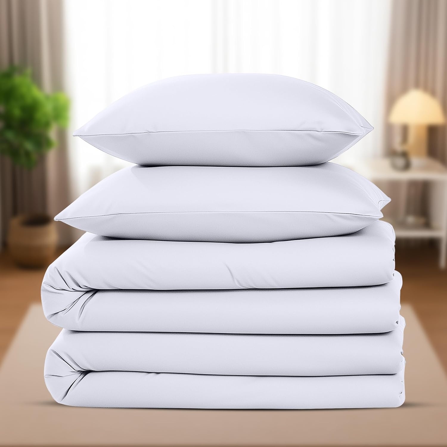image:imageUtopia Bedding Bettwsche 135x200 cm 1 Kissenbezug 80x80 cm BlaugrnWei