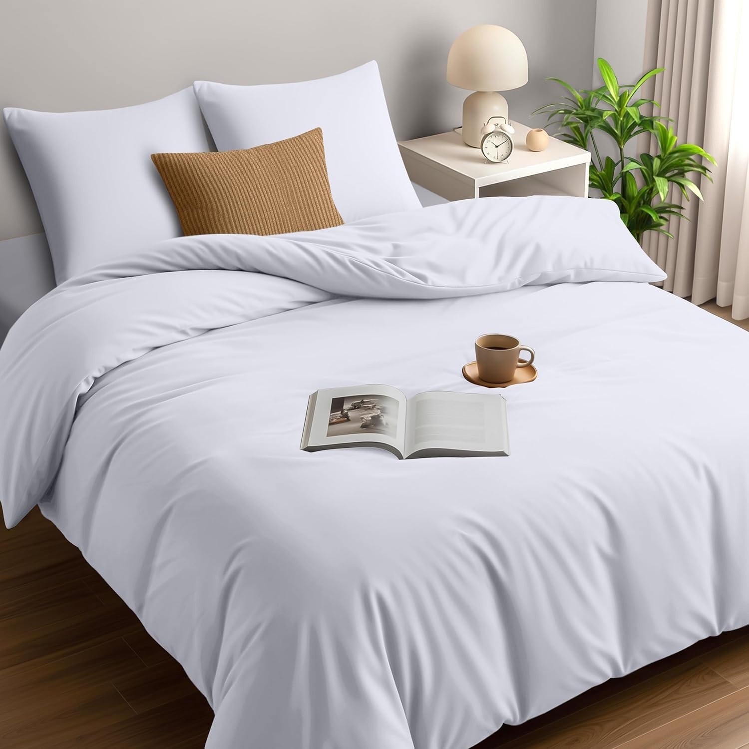 image:imageUtopia Bedding Bettwsche 135x200 cm 1 Kissenbezug 80x80 cm BlaugrnWei
