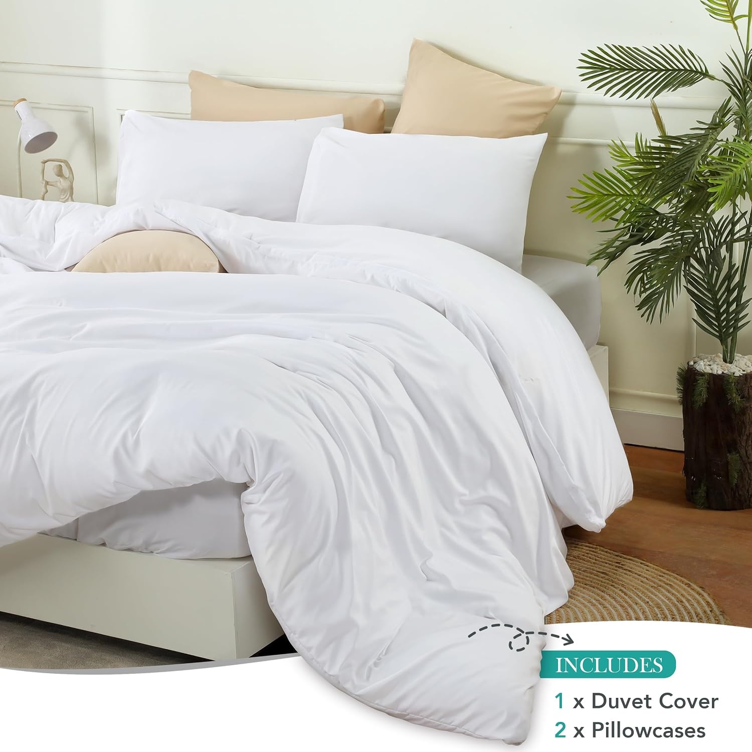 image:imageUtopia Bedding Bettwsche 135x200 cm 1 Kissenbezug 80x80 cm BlaugrnWei