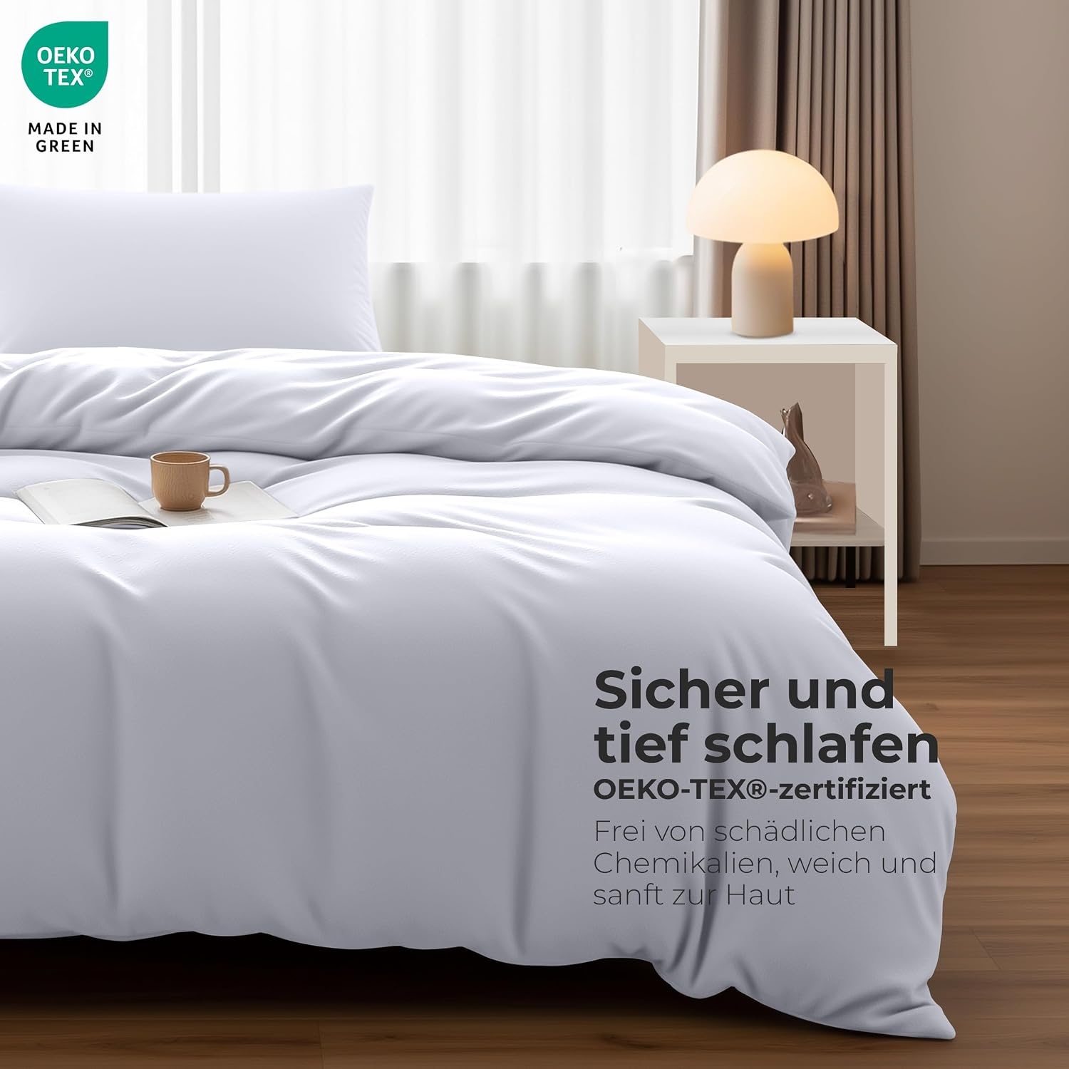 image:imageUtopia Bedding Bettwsche 135x200 cm 1 Kissenbezug 80x80 cm BlaugrnWei