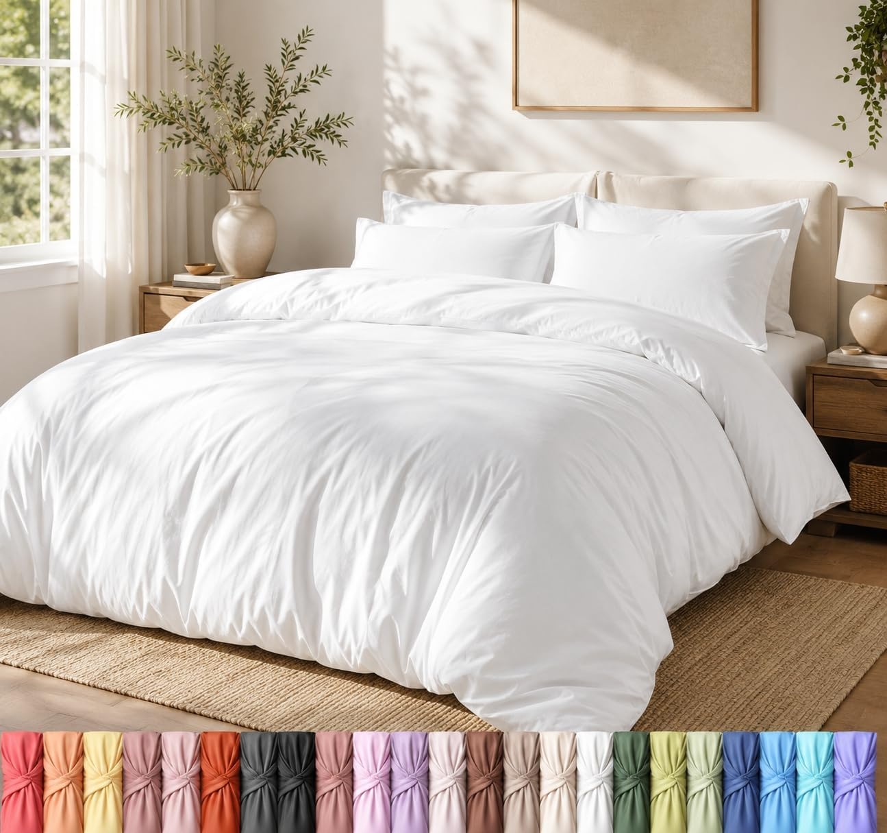 image:imageUtopia Bedding Bettwsche 135x200 cm 1 Kissenbezug 80x80 cm BlaugrnWeissOpulenter Garten