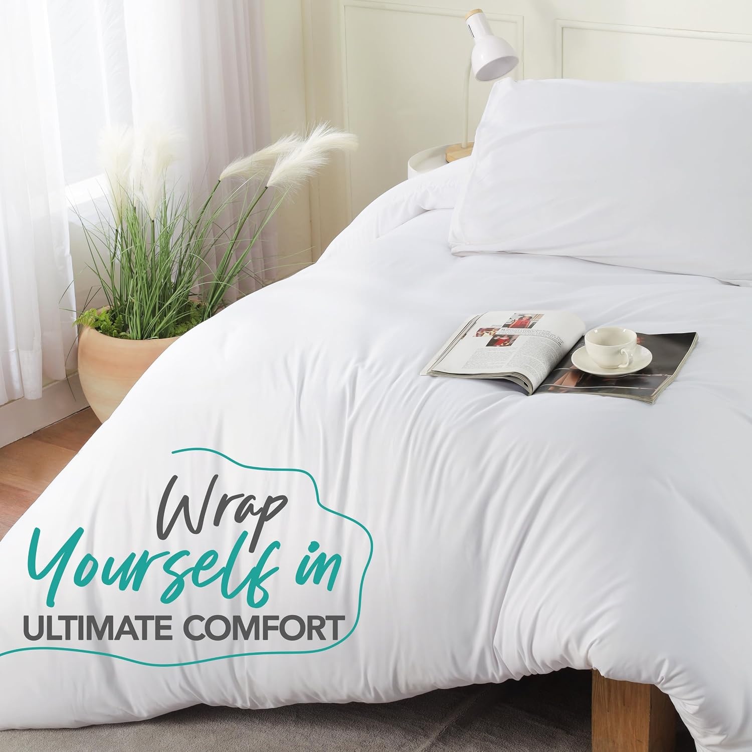 image:imageUtopia Bedding Bettwsche 135x200 cm 1 Kissenbezug 80x80 cm BlaugrnWeissOpulenter Garten