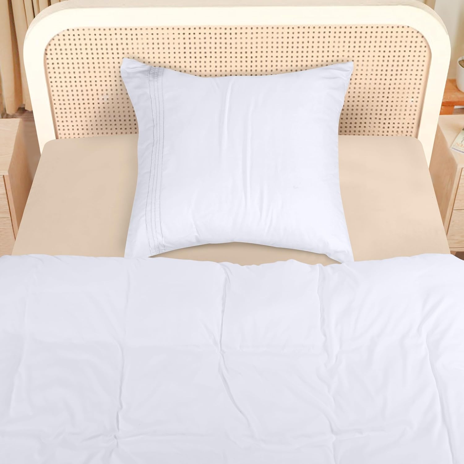 image:imageUtopia Bedding Bettwsche 220x240 Set Mikrofaser Bettbezug 240x220 cm 2 Bestickte Kissenbezge 65x65 cm SchwarzWei