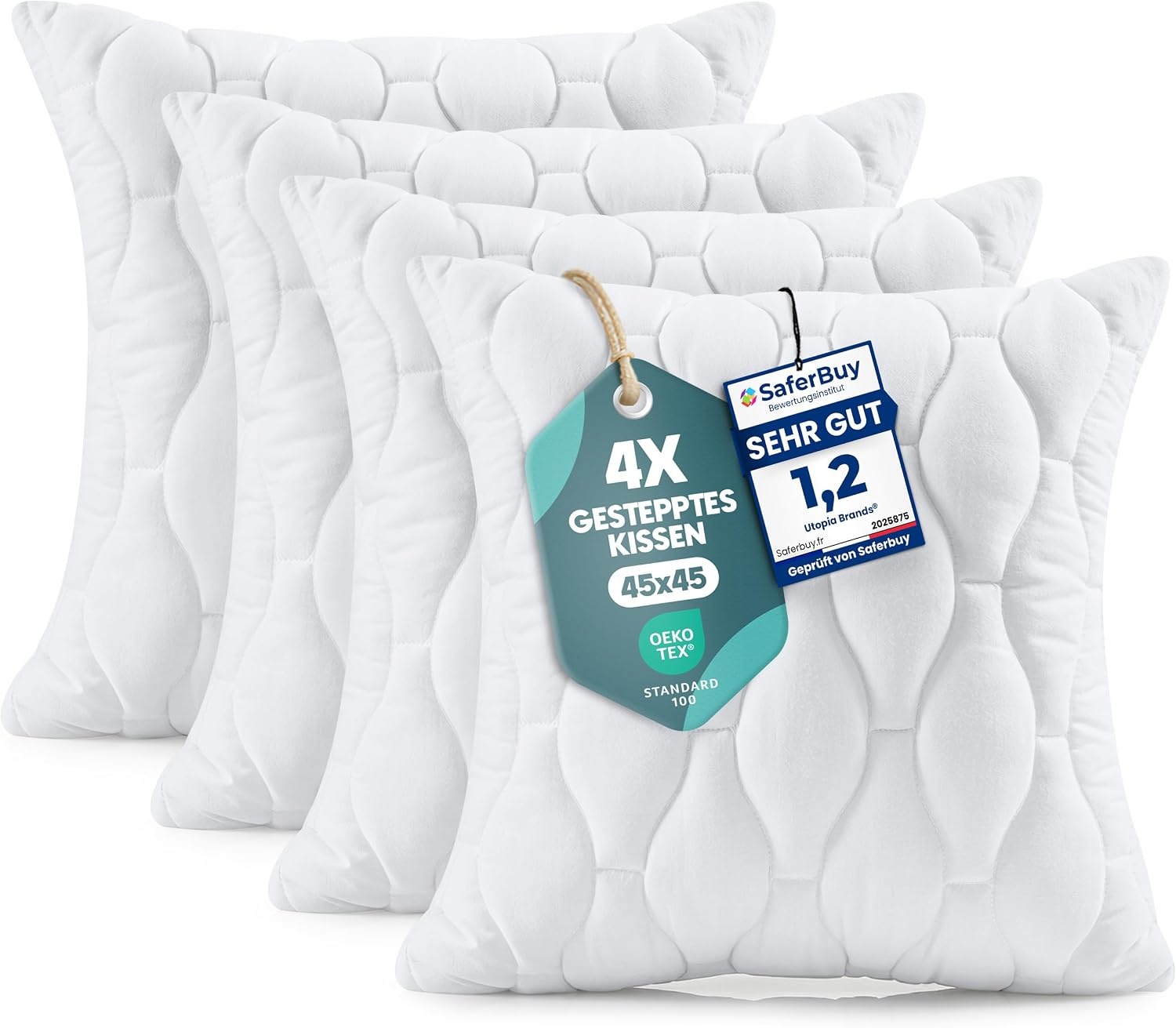 image:imageUtopia Bedding Kissenfllung 30x50 cm 4er Set Kissen Dekokissen fr couchWei