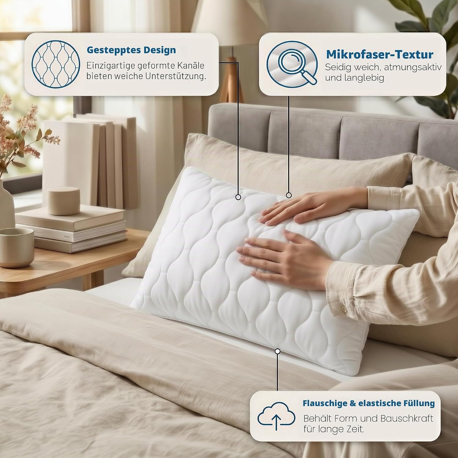 image:imageUtopia Bedding Kissenfllung 30x50 cm 4er Set Kissen Dekokissen fr couchWei