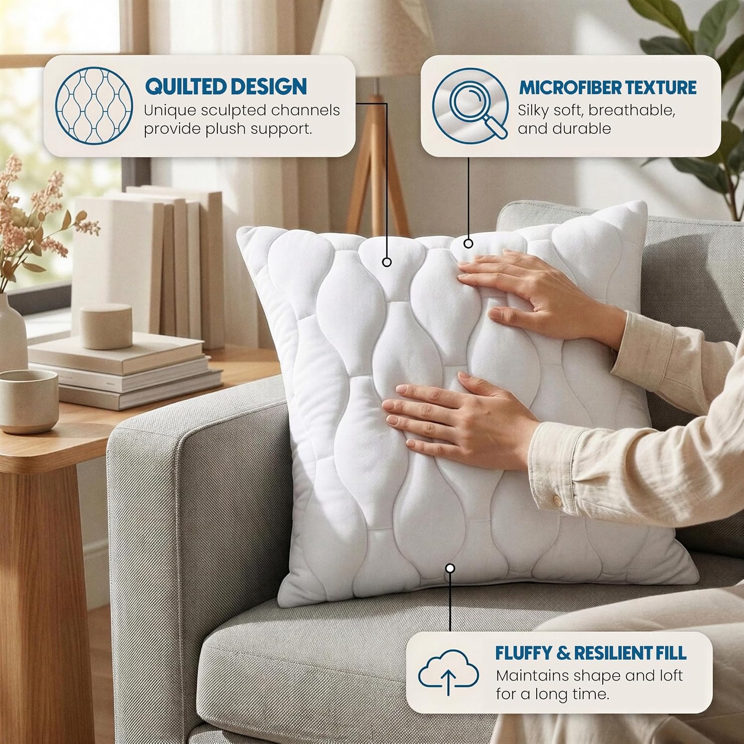 image:imageUtopia Bedding Kissenfllung 30x50 cm 4er Set Kissen Dekokissen fr couchWei