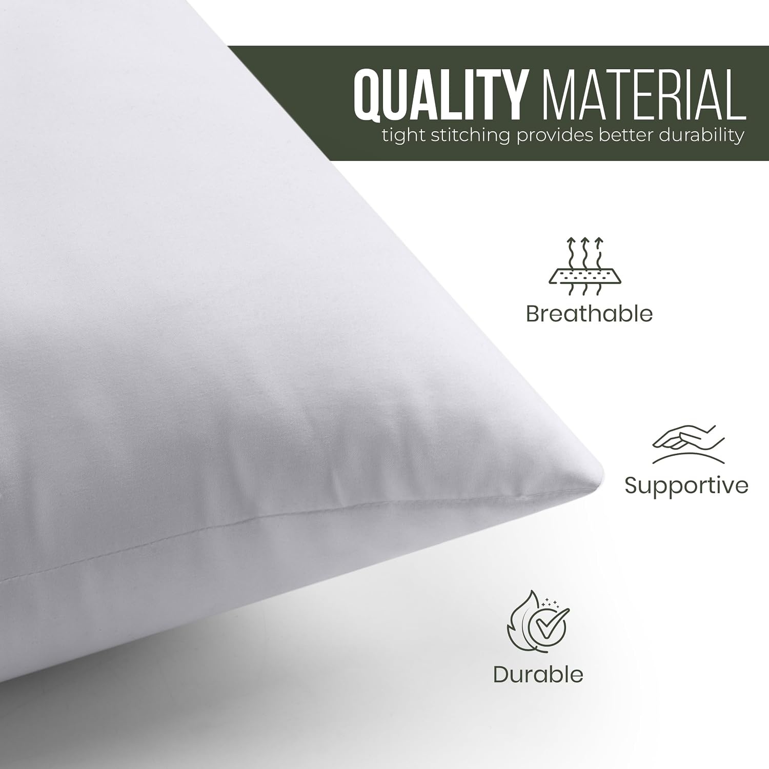 image:imageUtopia Bedding Kissenfllung 80x80 2er Set Innenkissen Kissen Sofakissen20x20 Inch