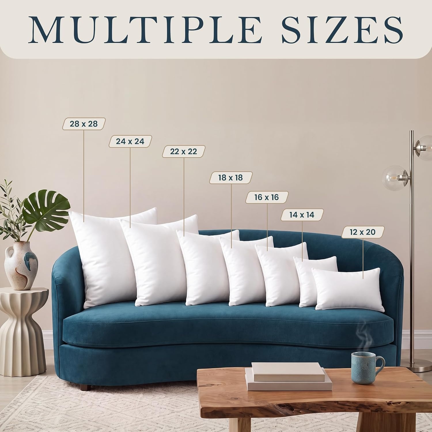 image:imageUtopia Bedding Kissenfllung 80x80 2er Set Innenkissen Kissen Sofakissen30 5X61 cm 4er Pack
