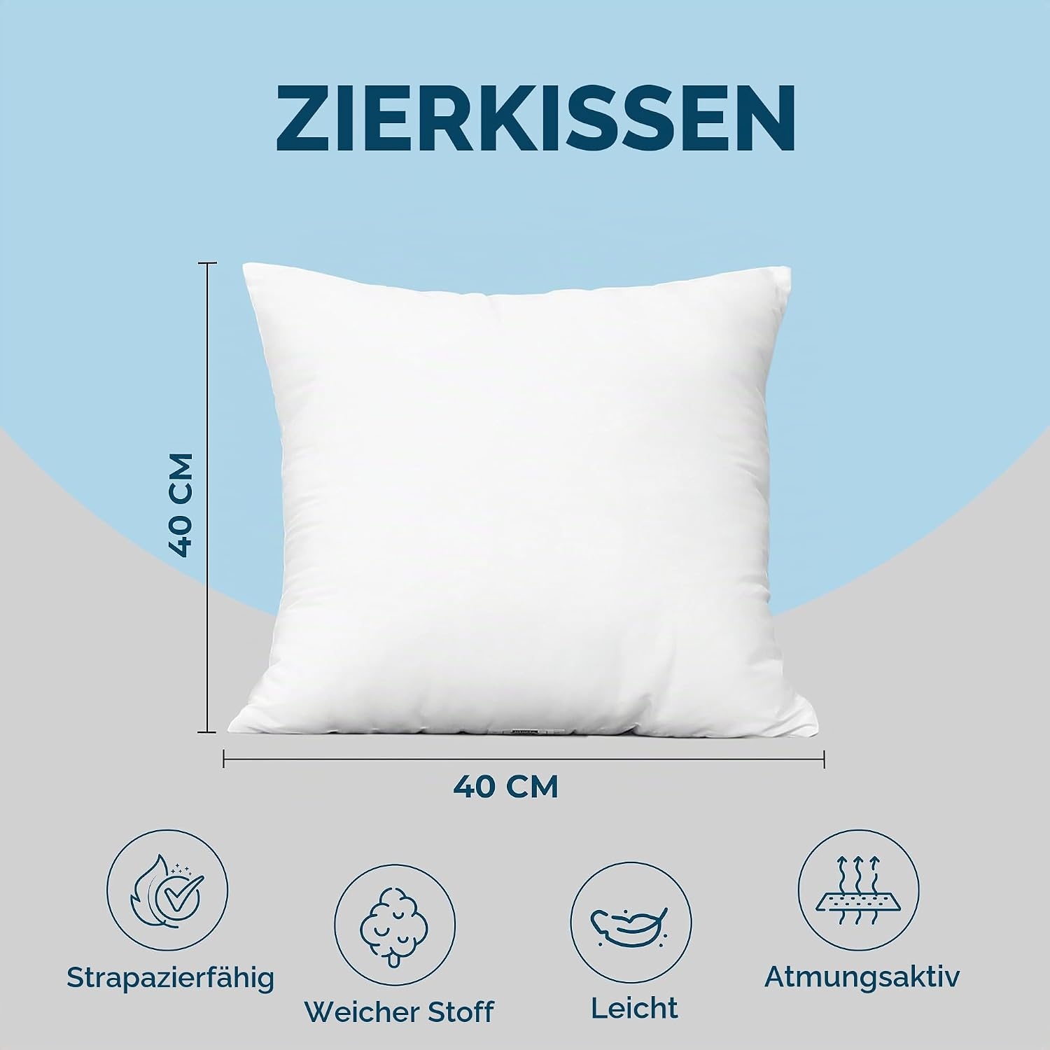 image:imageUtopia Bedding Kissenfllung 80x80 2er Set Innenkissen Kissen Sofakissen40x40 cm 4er Set