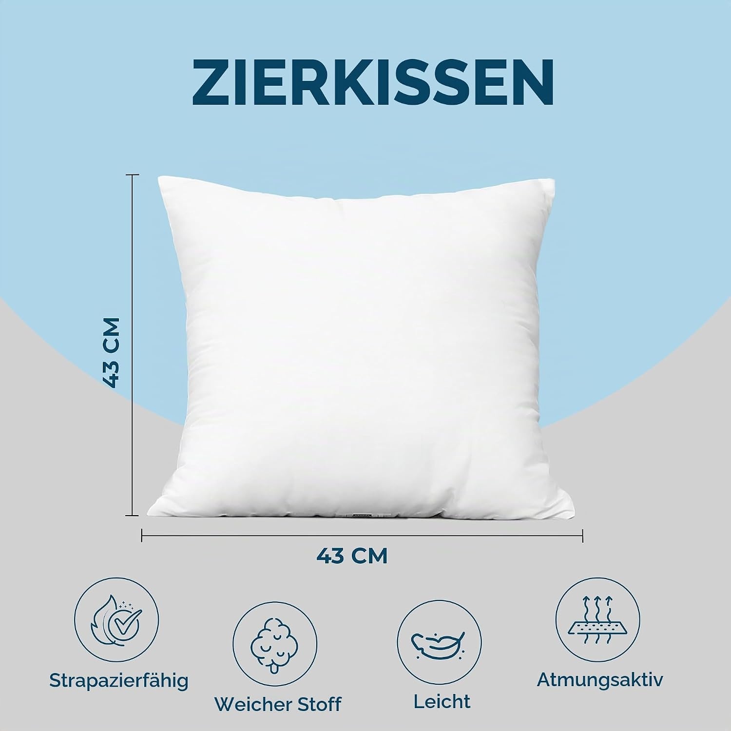 image:imageUtopia Bedding Kissenfllung 80x80 2er Set Innenkissen Kissen Sofakissen43x43 cm 4er Set