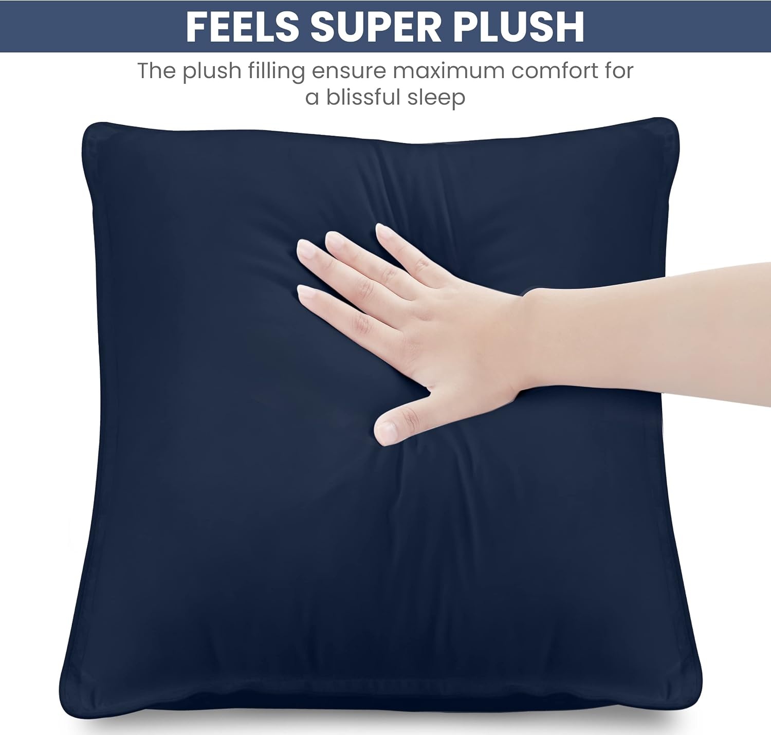 image:imageUtopia Bedding Kopfkissen 65x65 2er Set Schlafkissen Atmungsaktiv KissenBlau
