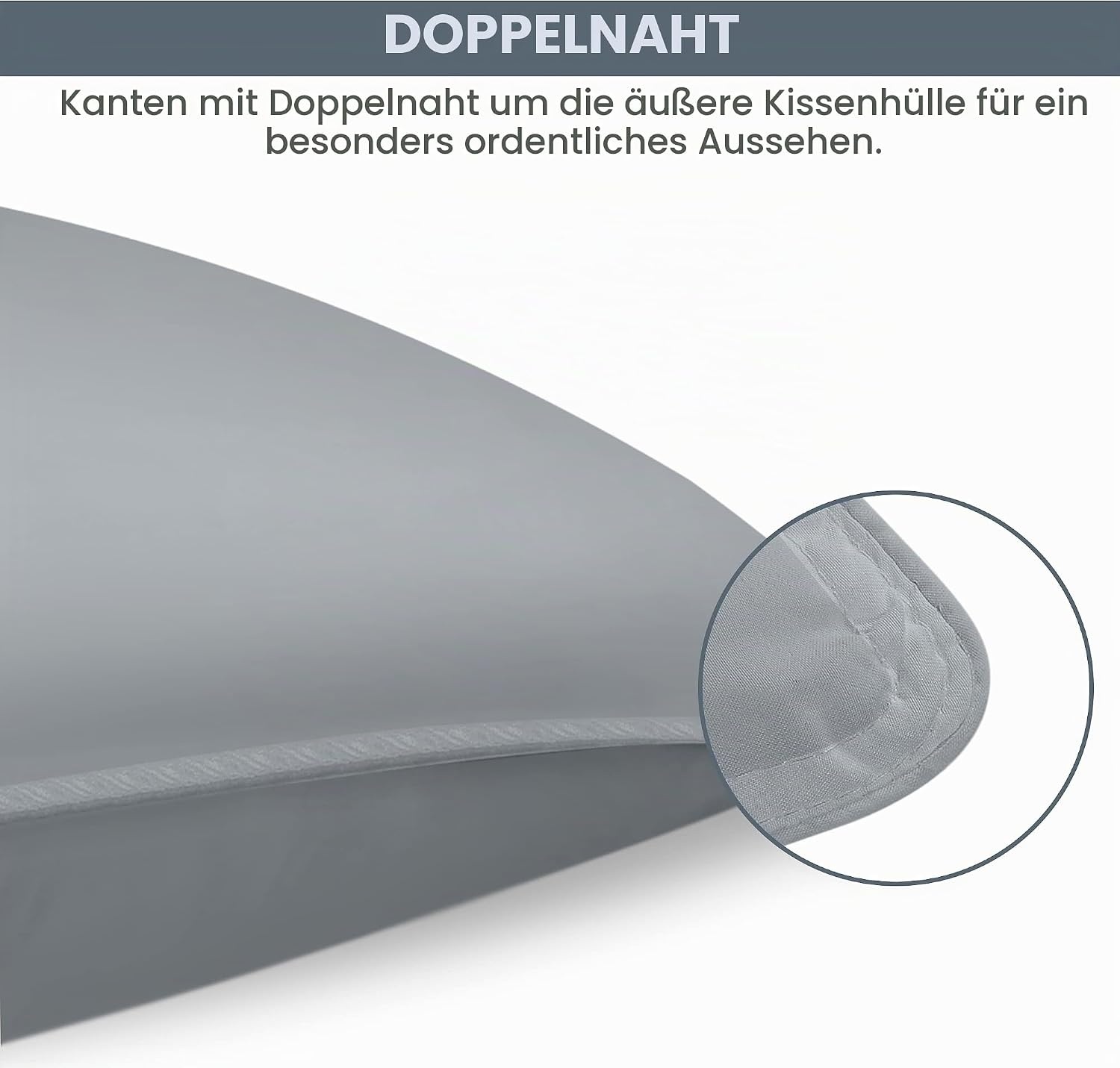 image:imageUtopia Bedding Kopfkissen 65x65 2er Set Schlafkissen Atmungsaktiv KissenGrau
