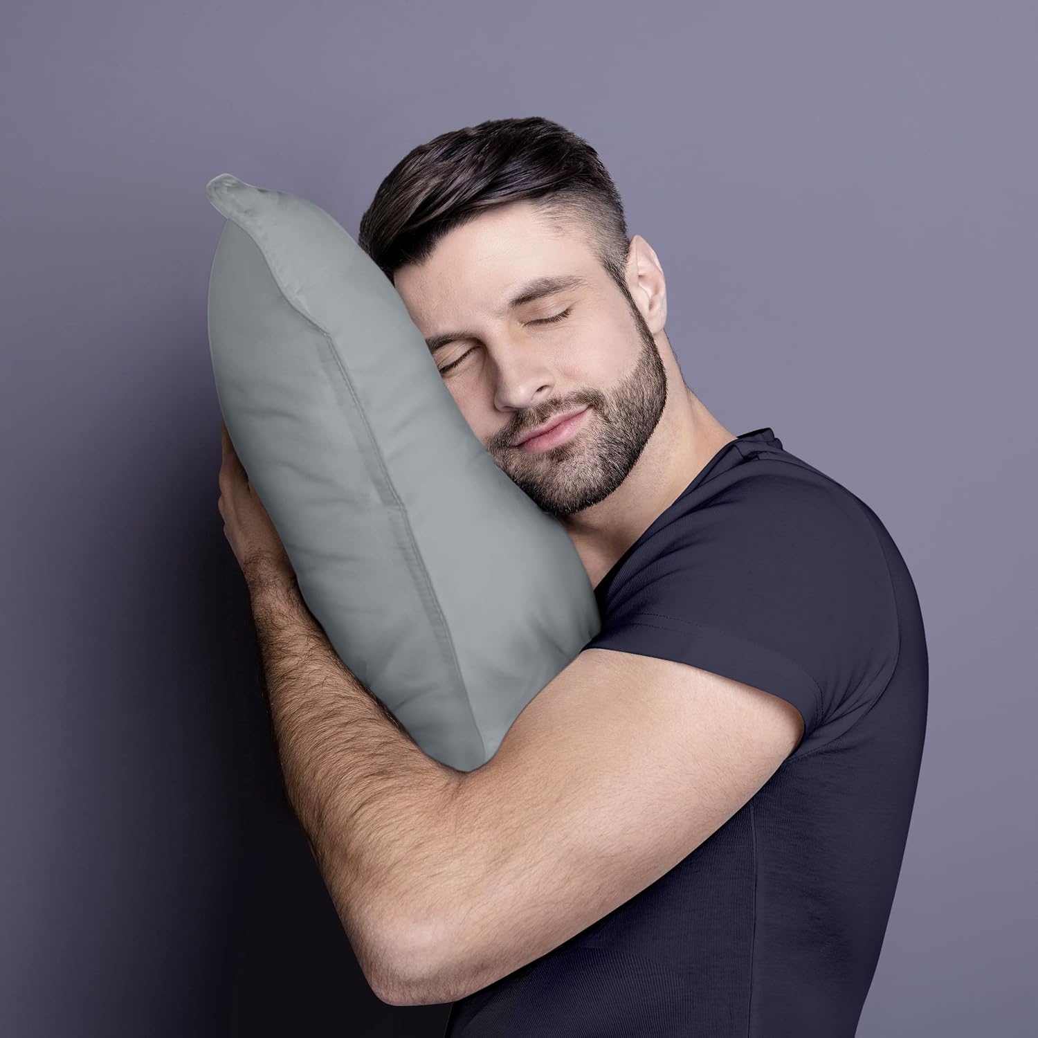 image:imageUtopia Bedding Kopfkissen 65x65 2er Set Schlafkissen Atmungsaktiv KissenGrau