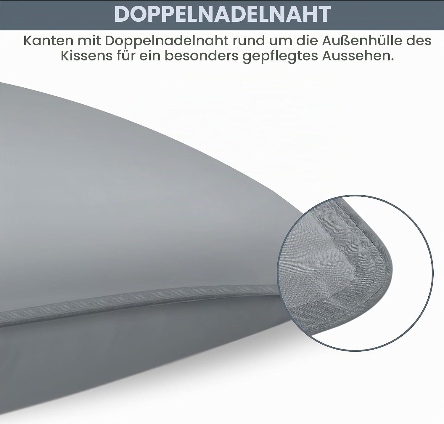 image:imageUtopia Bedding Kopfkissen 65x65 2er Set Schlafkissen Atmungsaktiv KissenGrau