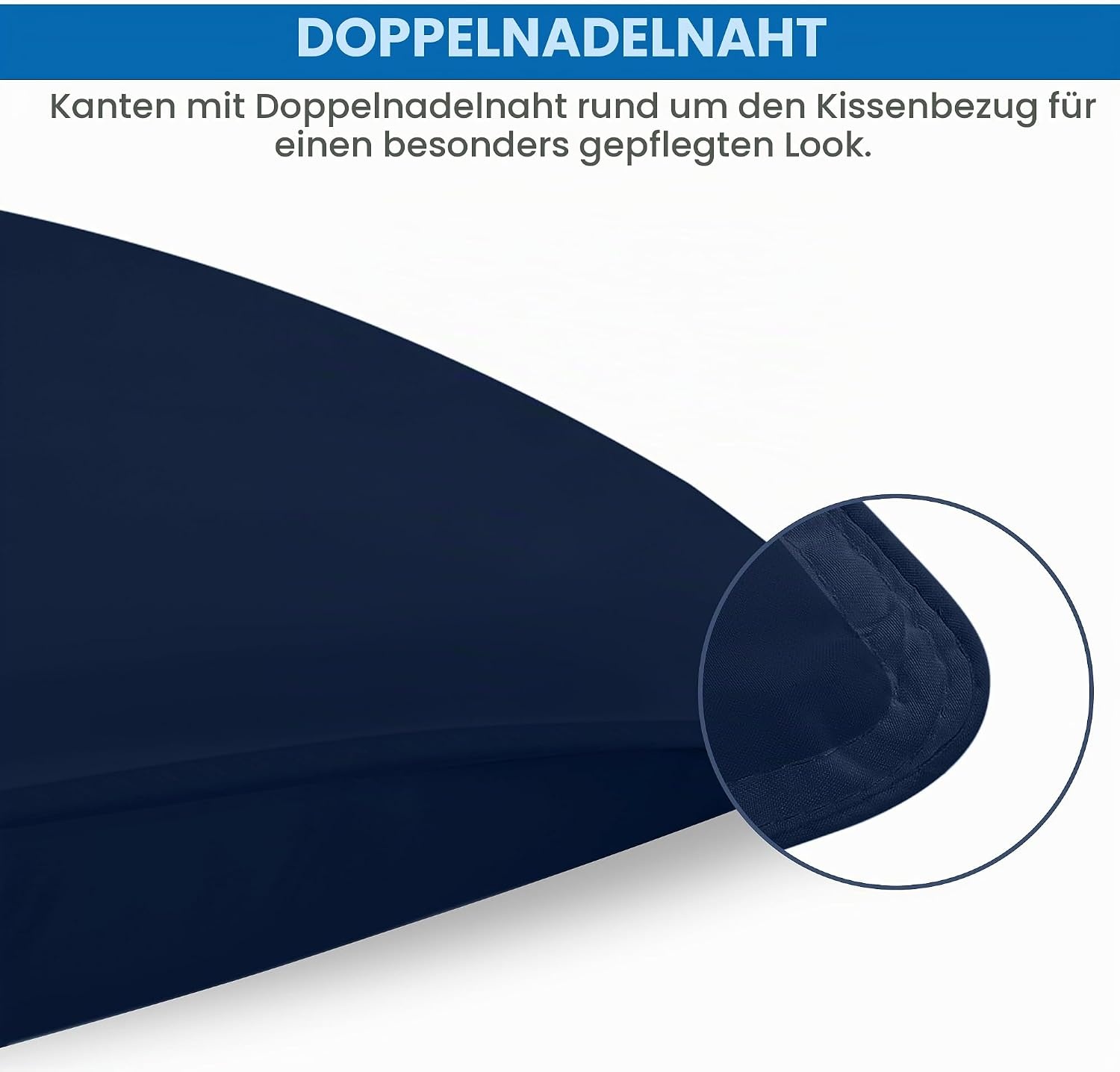 image:imageUtopia Bedding Kopfkissen 65x65 2er Set Schlafkissen Atmungsaktiv KissenMarineblau
