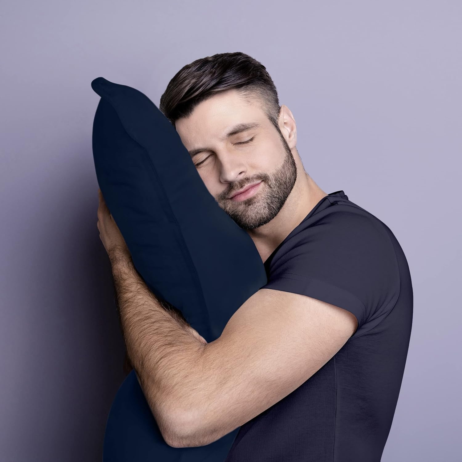 image:imageUtopia Bedding Kopfkissen 65x65 2er Set Schlafkissen Atmungsaktiv KissenMarineblau