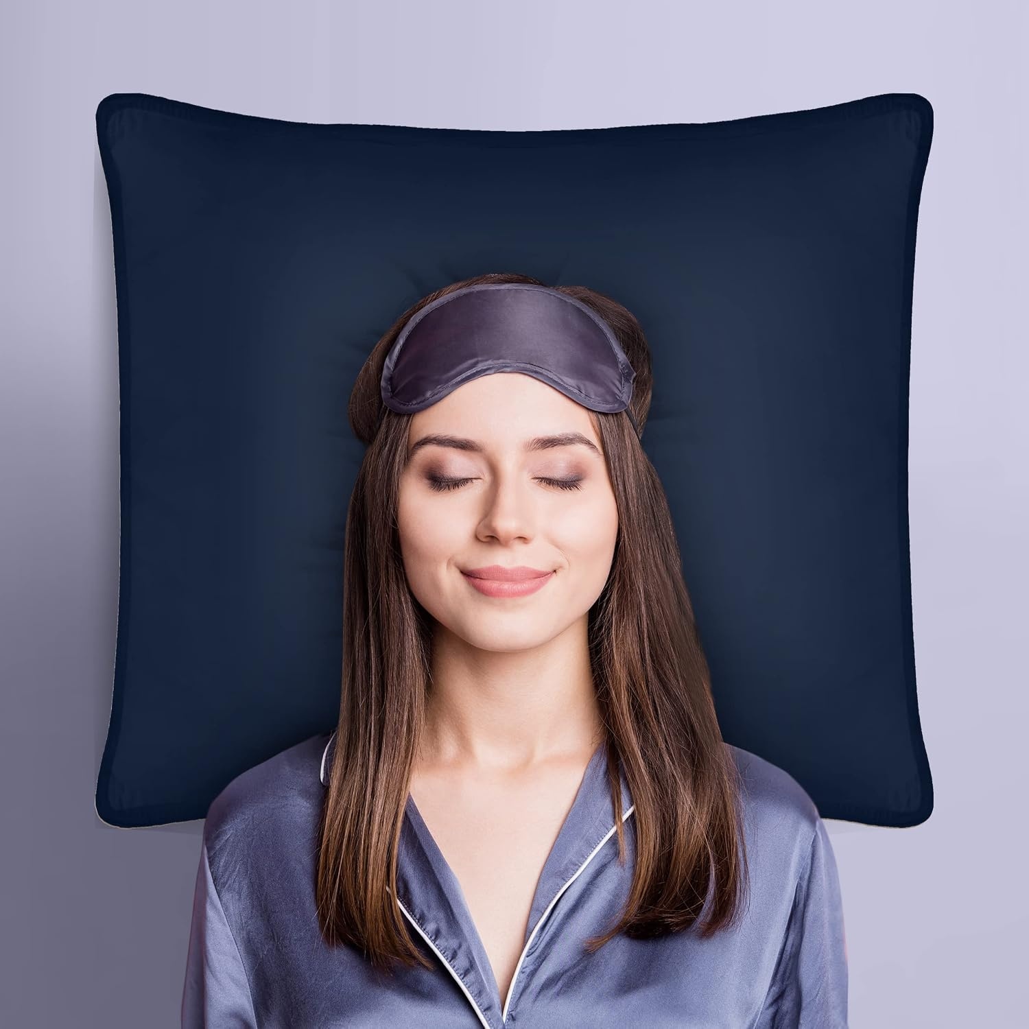 image:imageUtopia Bedding Kopfkissen 65x65 2er Set Schlafkissen Atmungsaktiv KissenMarineblau