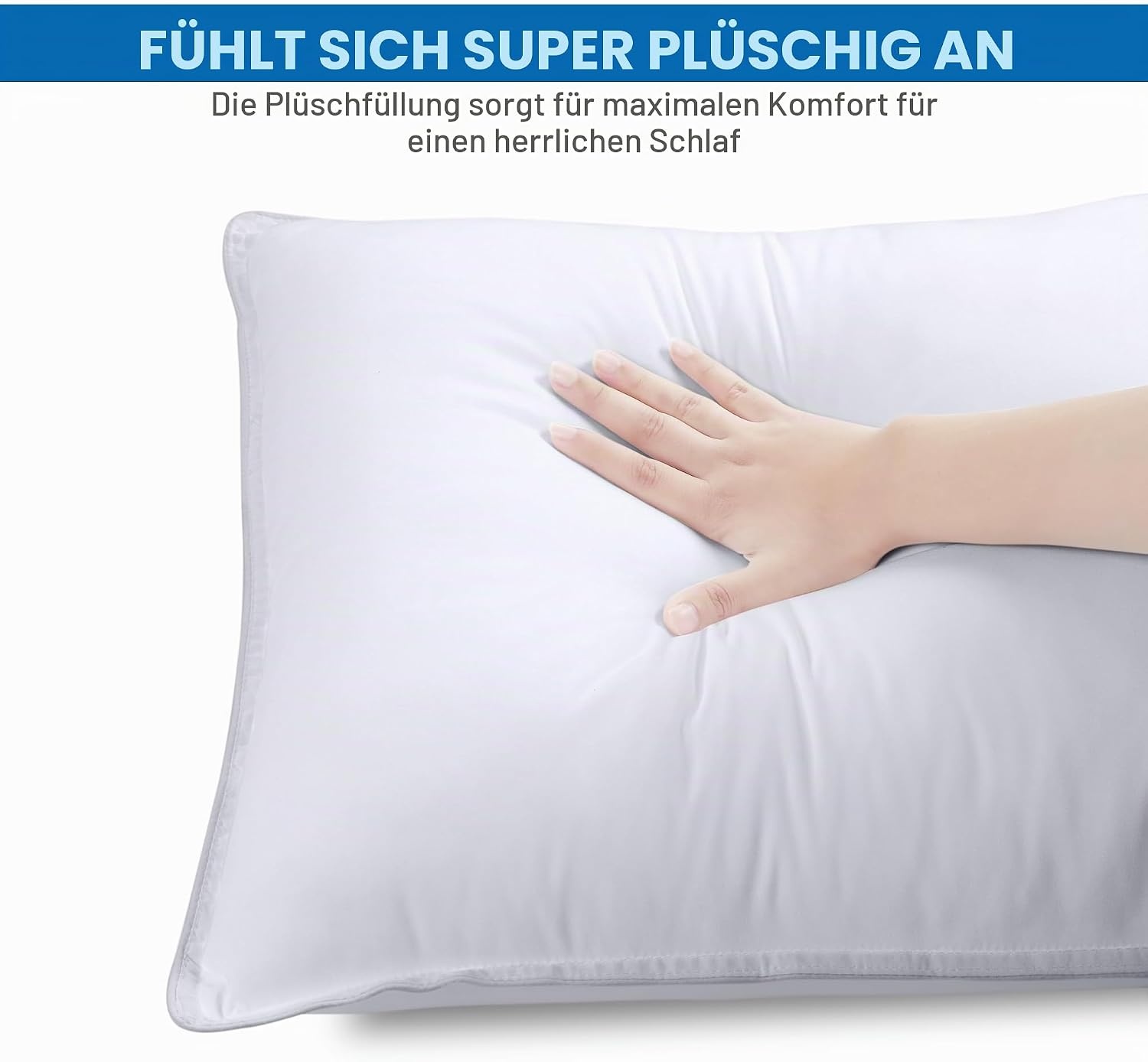 image:imageUtopia Bedding Kopfkissen 65x65 2er Set Schlafkissen Atmungsaktiv KissenWei