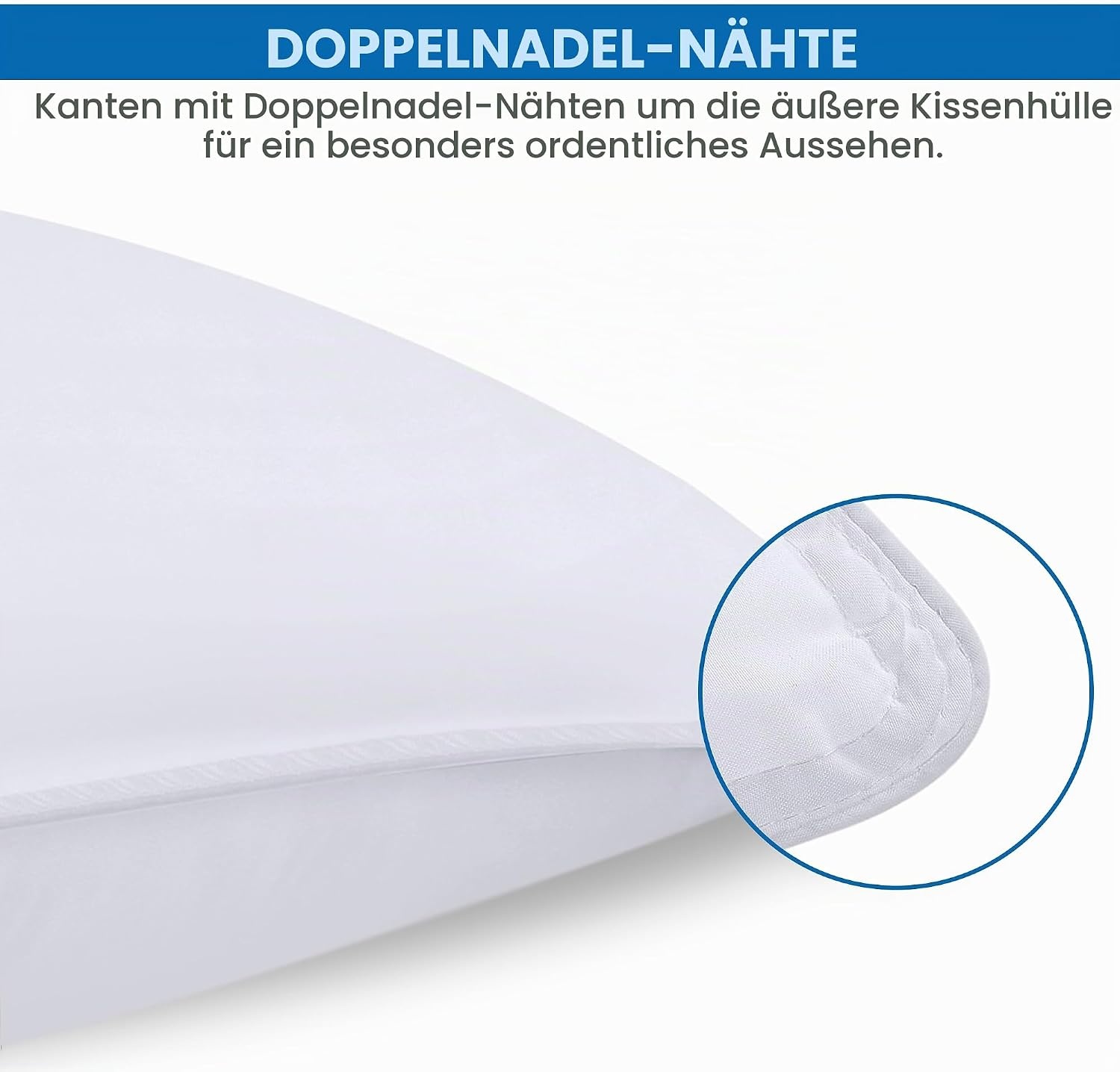 image:imageUtopia Bedding Kopfkissen 65x65 2er Set Schlafkissen Atmungsaktiv KissenWei