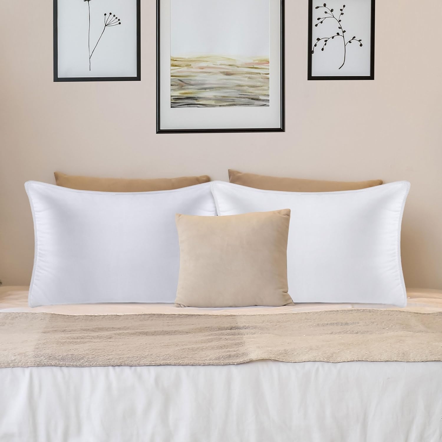 image:imageUtopia Bedding Kopfkissen 65x65 2er Set Schlafkissen Atmungsaktiv KissenWei