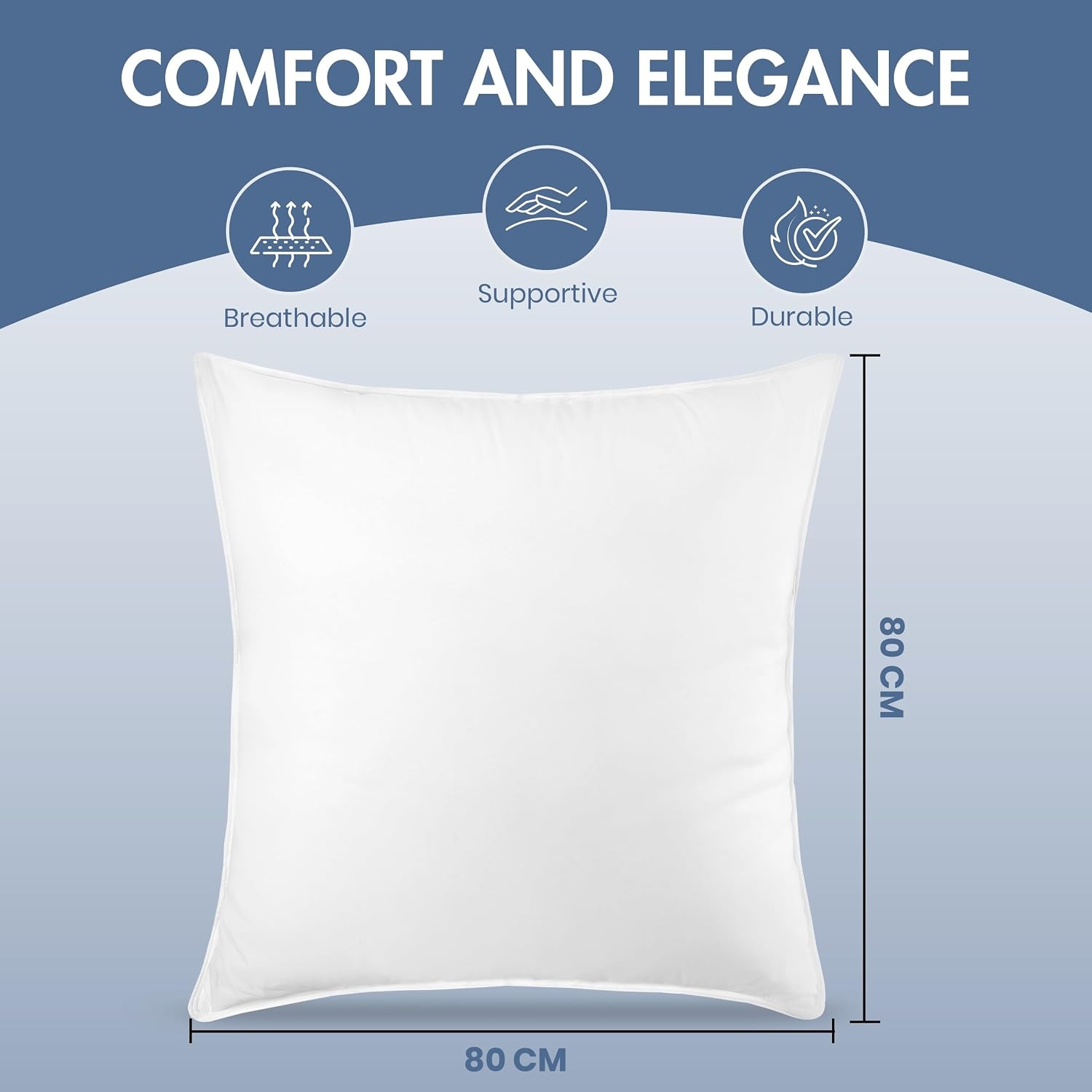 image:imageUtopia Bedding Kopfkissen 65x65 2er Set Schlafkissen Atmungsaktiv KissenWei