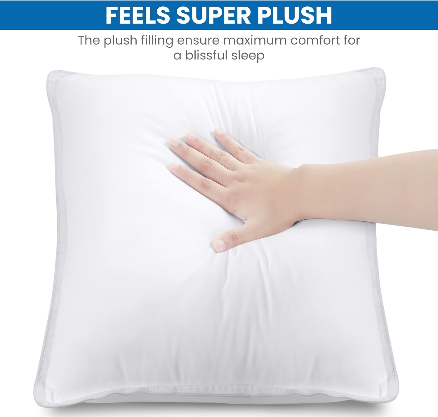 image:imageUtopia Bedding Kopfkissen 65x65 2er Set Schlafkissen Atmungsaktiv KissenWei