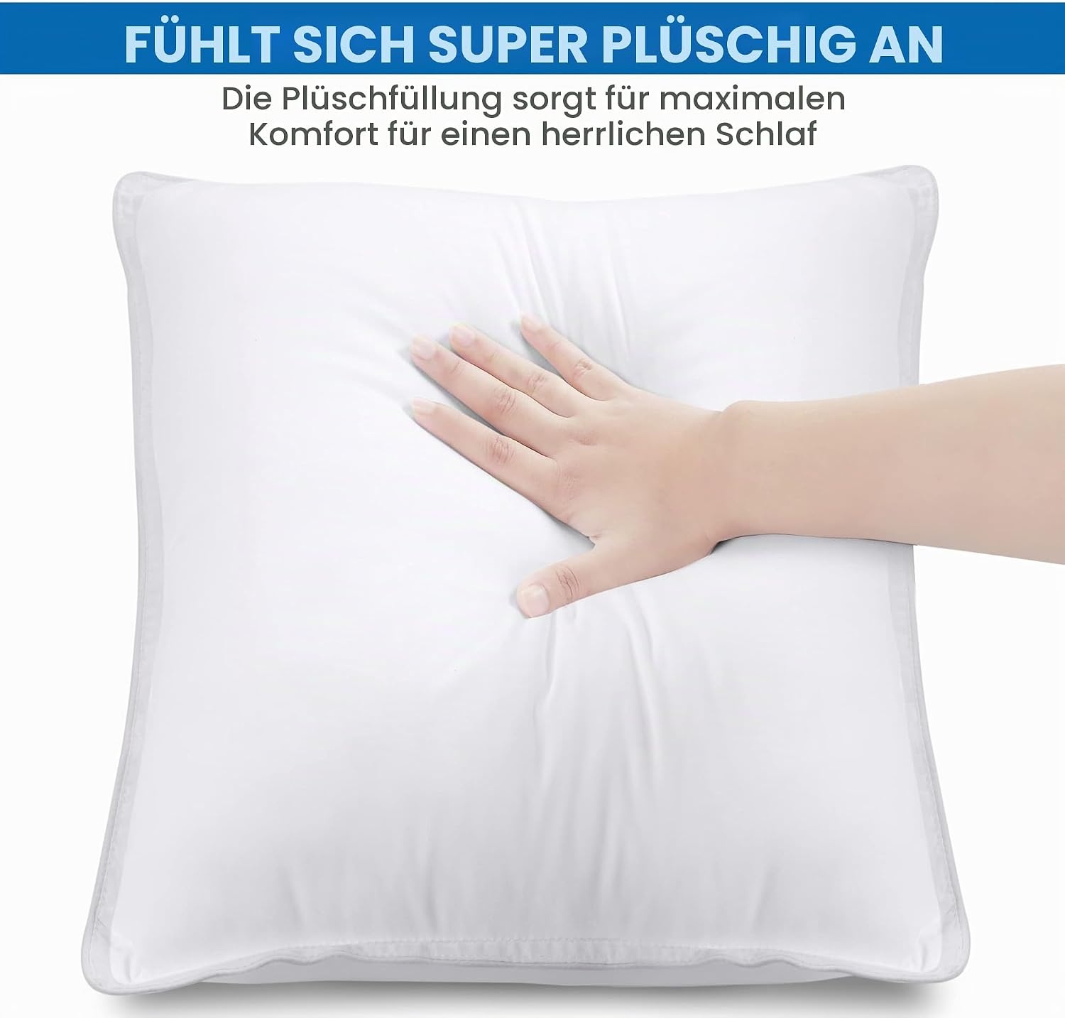 image:imageUtopia Bedding Kopfkissen 65x65 2er Set Schlafkissen Atmungsaktiv KissenWei