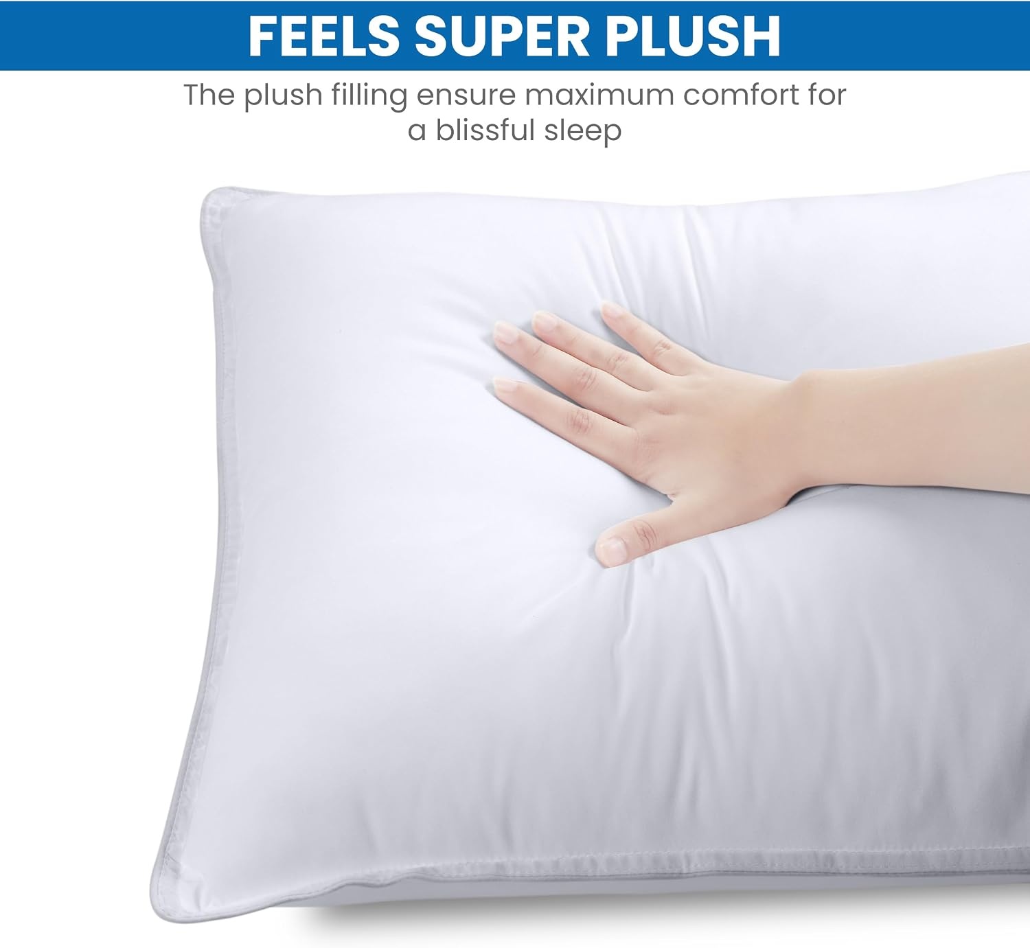 image:imageUtopia Bedding Kopfkissen 65x65 2er Set Schlafkissen Atmungsaktiv KissenWei