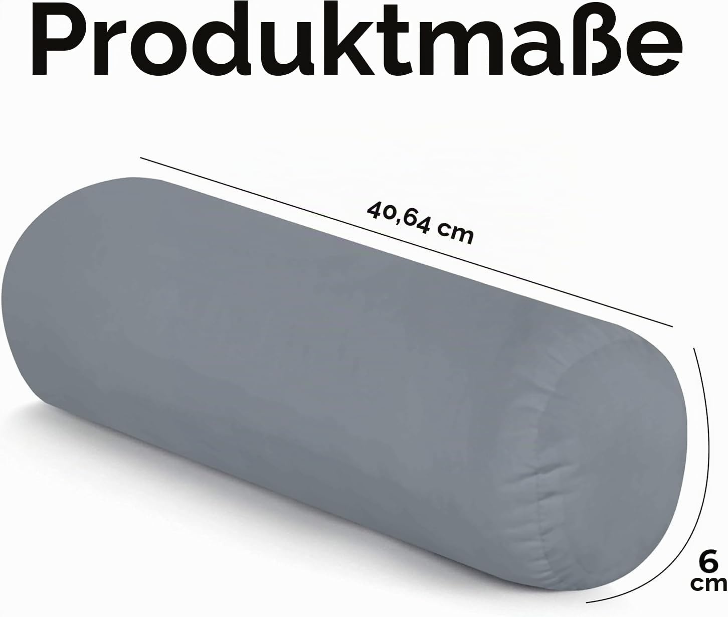 image:imageUtopia Bedding Nackenrolle 2er Set Kissenrolle Knierolle LagerungsrolleGrau
