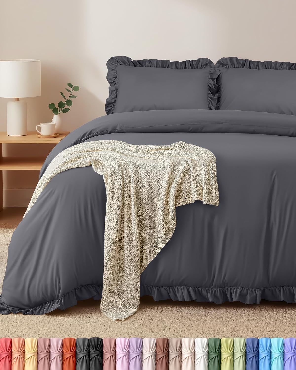 image:imageUtopia Bedding Rsche Bettwsche 135x200 Set GrauGrau
