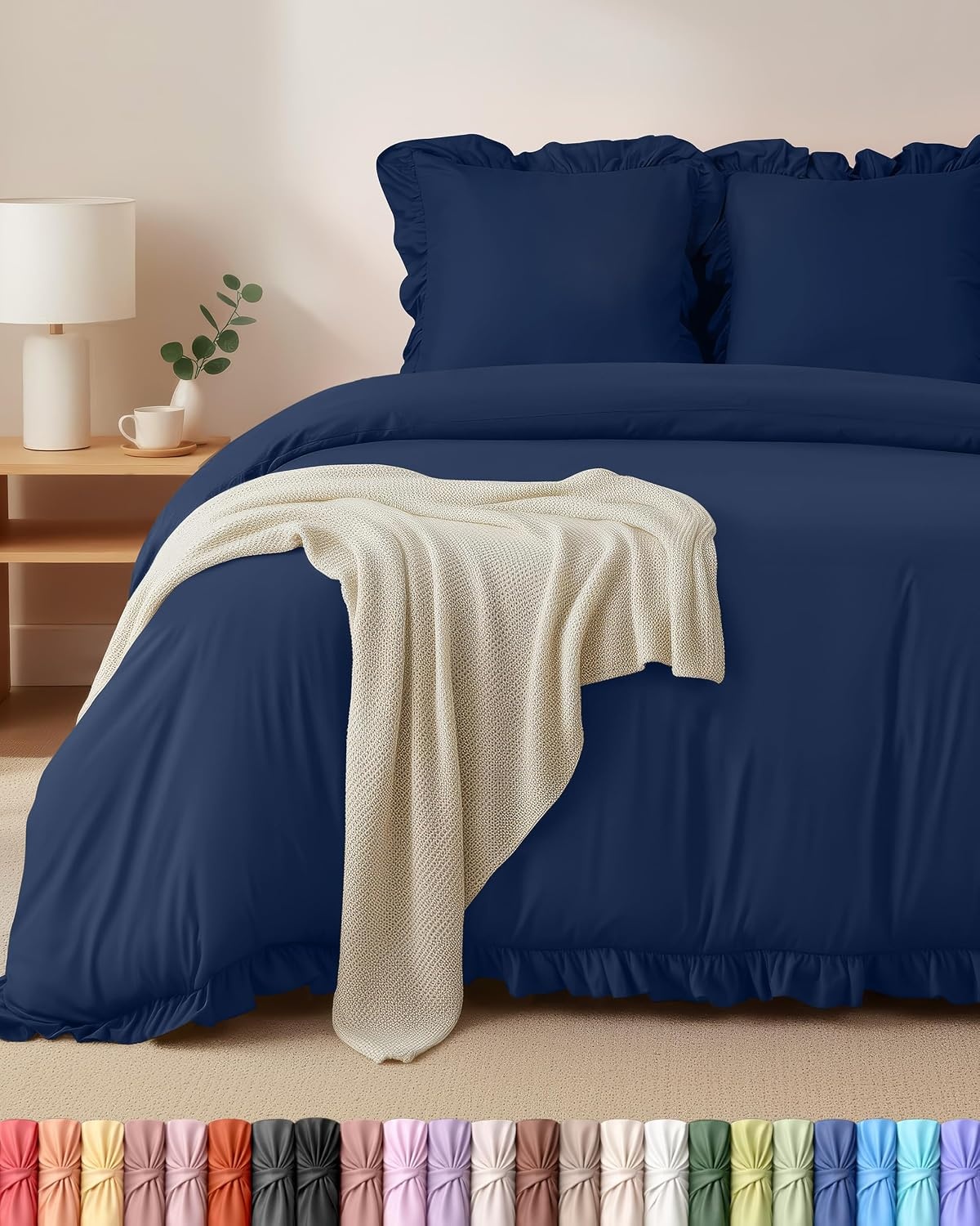 image:imageUtopia Bedding Rsche Bettwsche 135x200 Set GrauMarineblau