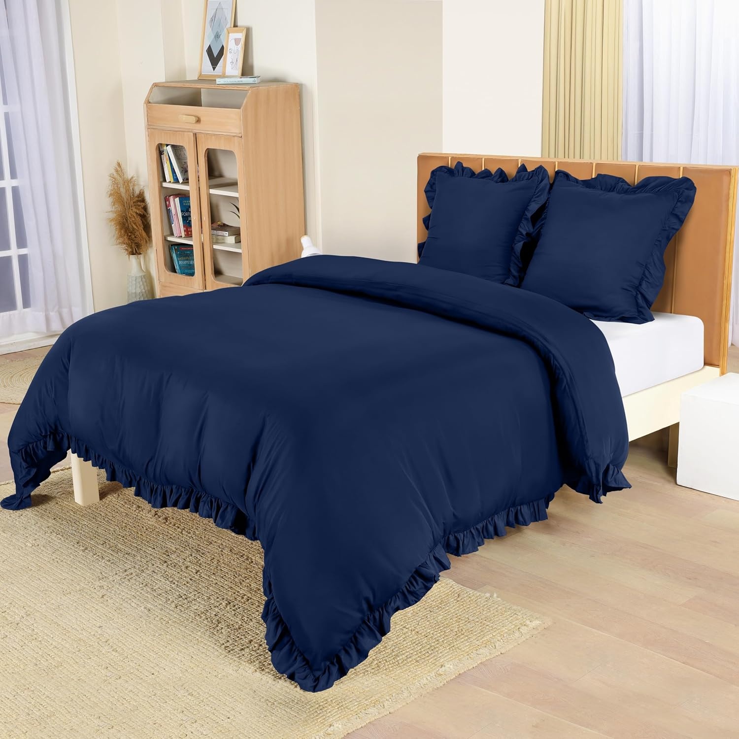 image:imageUtopia Bedding Rsche Bettwsche 135x200 Set GrauMarineblau
