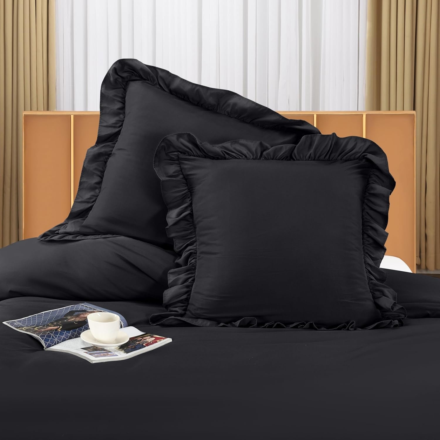image:imageUtopia Bedding Rsche Bettwsche 135x200 Set GrauSchwarz