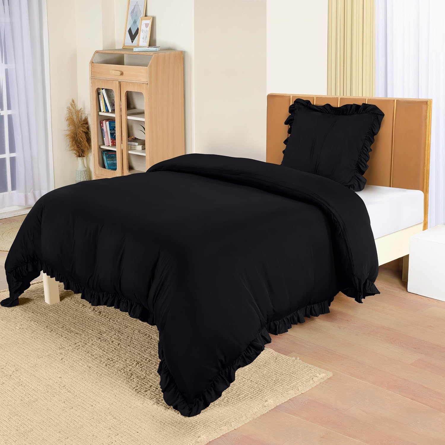 image:imageUtopia Bedding Rsche Bettwsche 135x200 Set GrauSchwarz