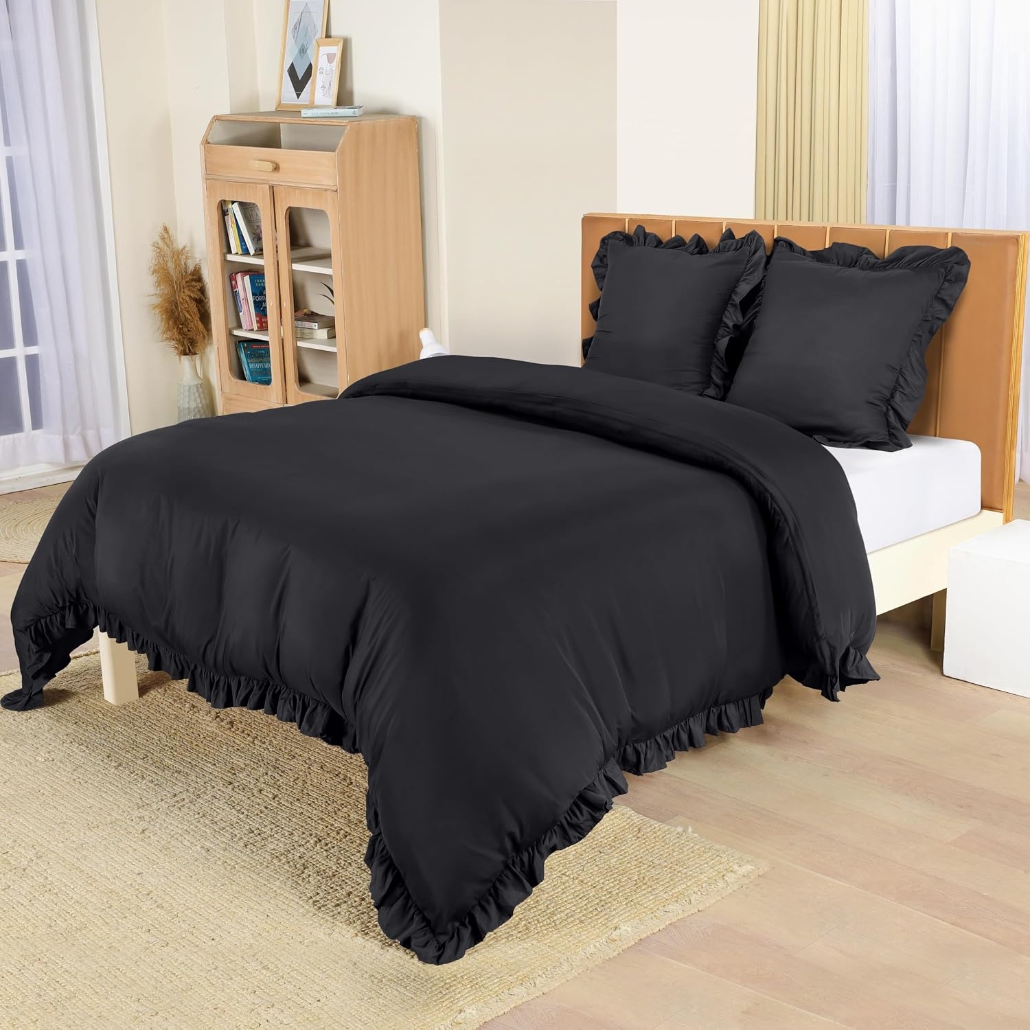 image:imageUtopia Bedding Rsche Bettwsche 135x200 Set GrauSchwarz