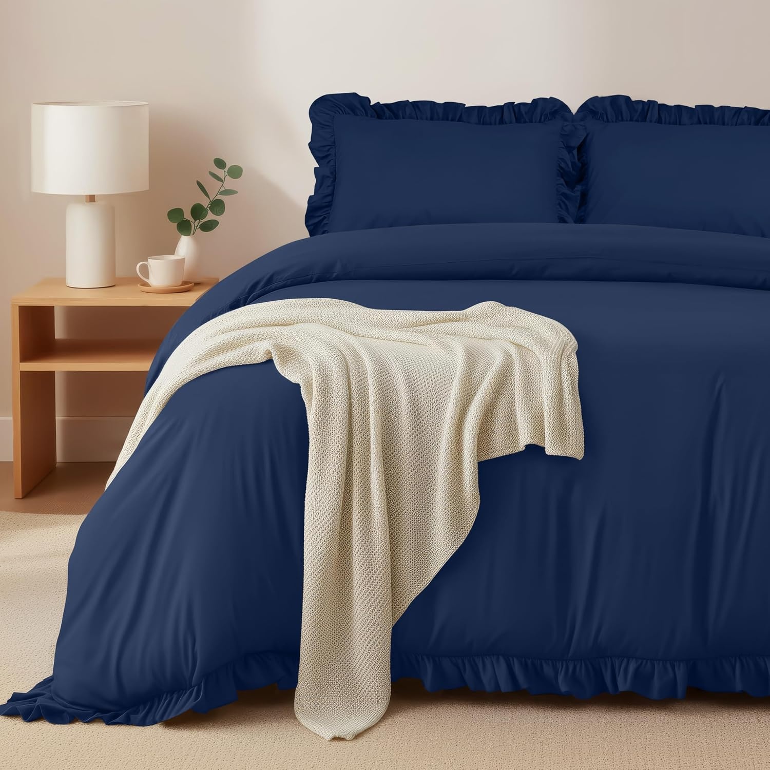 image:imageUtopia Bedding Rsche Bettwsche 135x200 Set SchwarzMarineblau