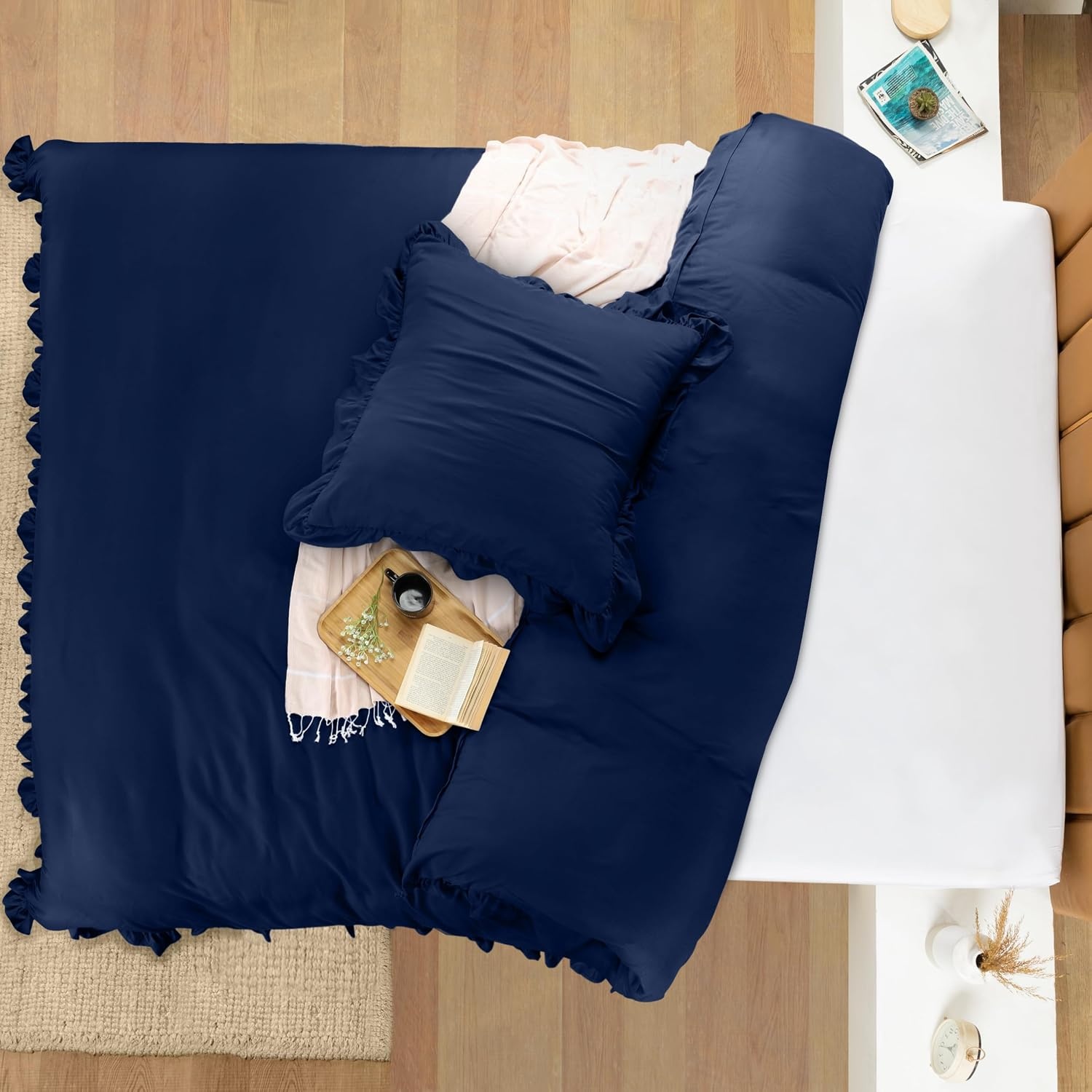image:imageUtopia Bedding Rsche Bettwsche 135x200 Set SchwarzMarineblau