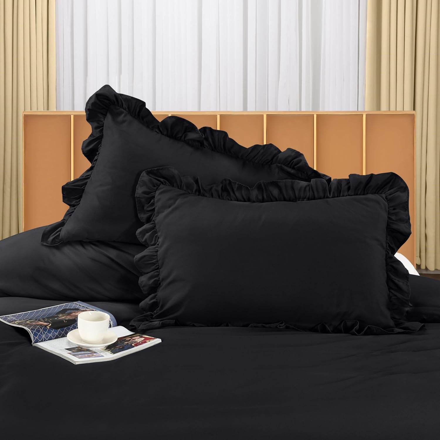 image:imageUtopia Bedding Rsche Bettwsche 135x200 Set SchwarzSchwarz