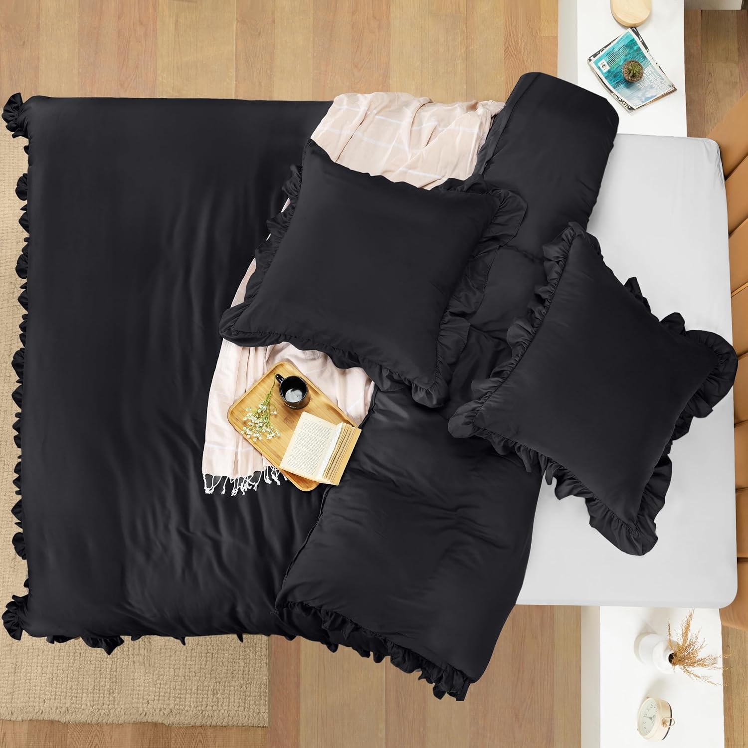 image:imageUtopia Bedding Rsche Bettwsche 135x200 Set SchwarzSchwarz